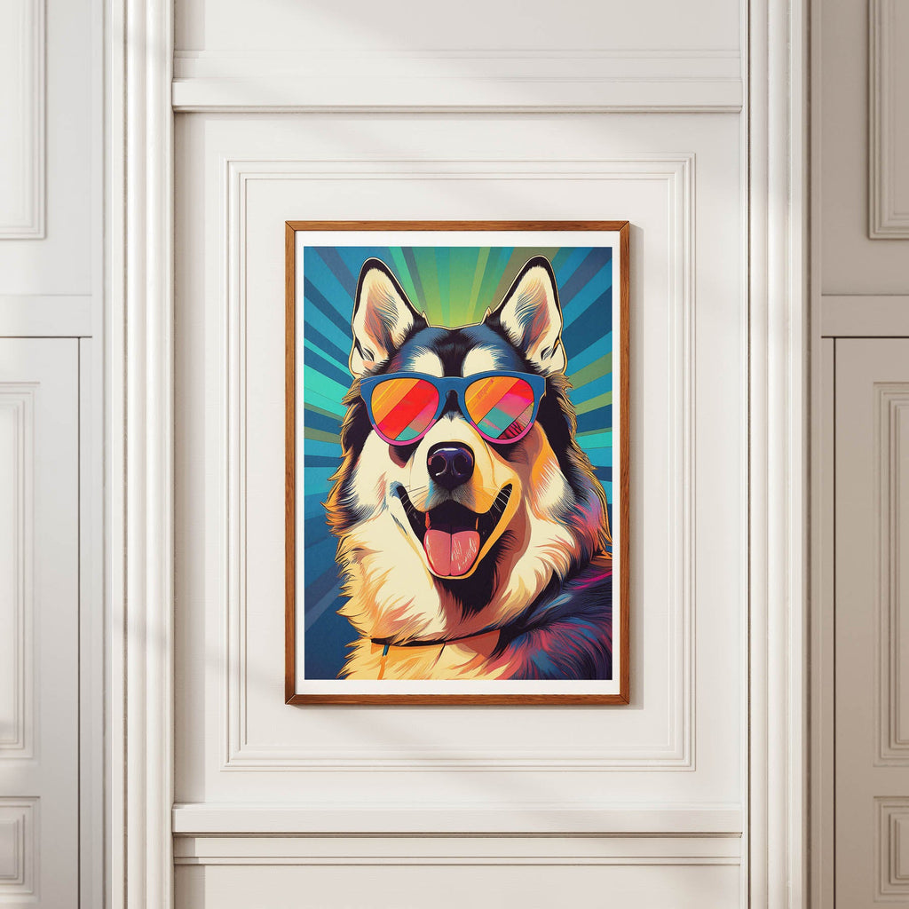 Alaskan Malamute In Colourful Sunnies 2 image 2
