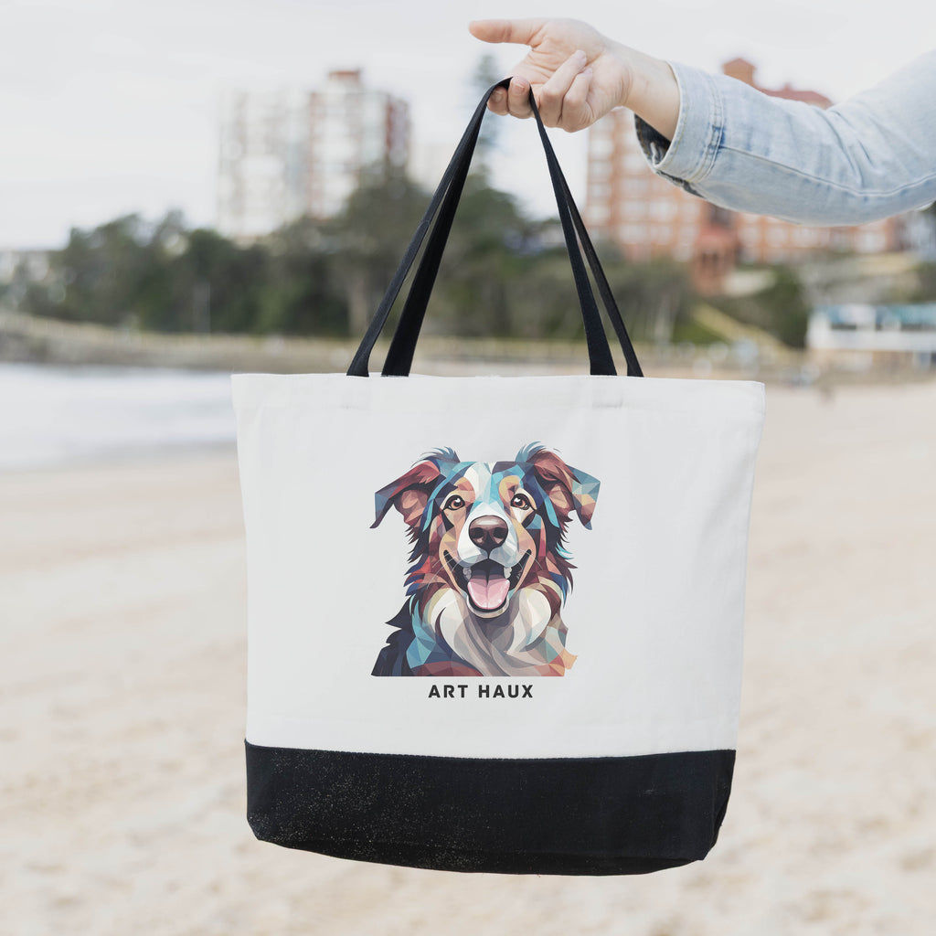 Border Collie Chic Graphic Art Bag image 1