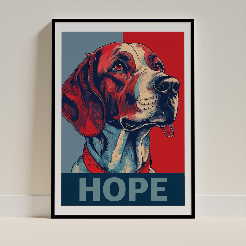 English Setter HOPE Series Inspired by the Obama Poster image 0