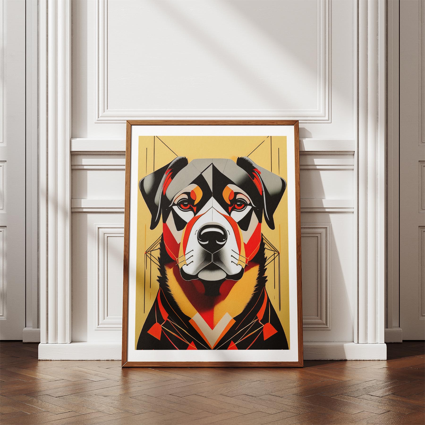 Rottweiler Geometric Orange Series image 4