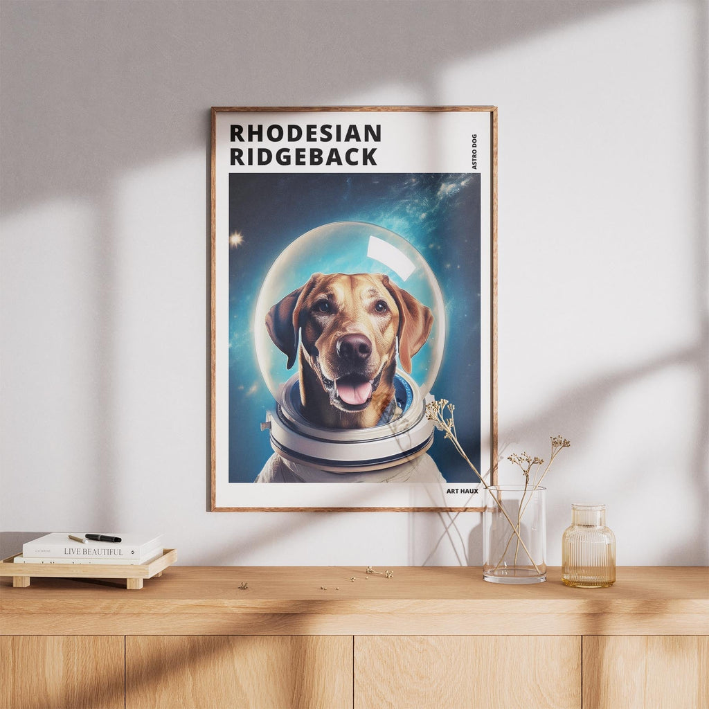 Rhoedesian Ridgeback Astronaut Dog Series with Text Astro Dog image 8