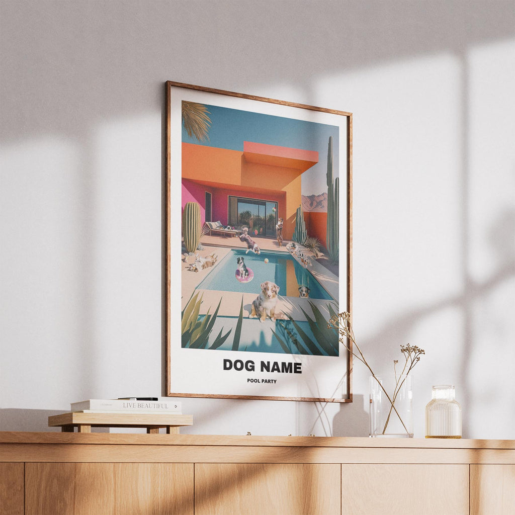 Australian Shepherd Custom Pool Party WITH TEXT image 5