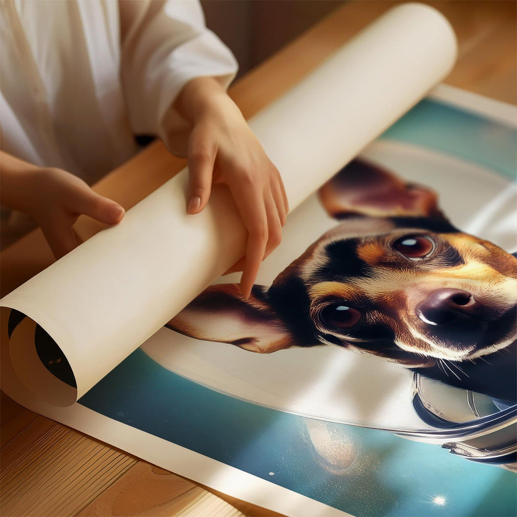 Miniature Pinscher Astronaut Dog Series image 1