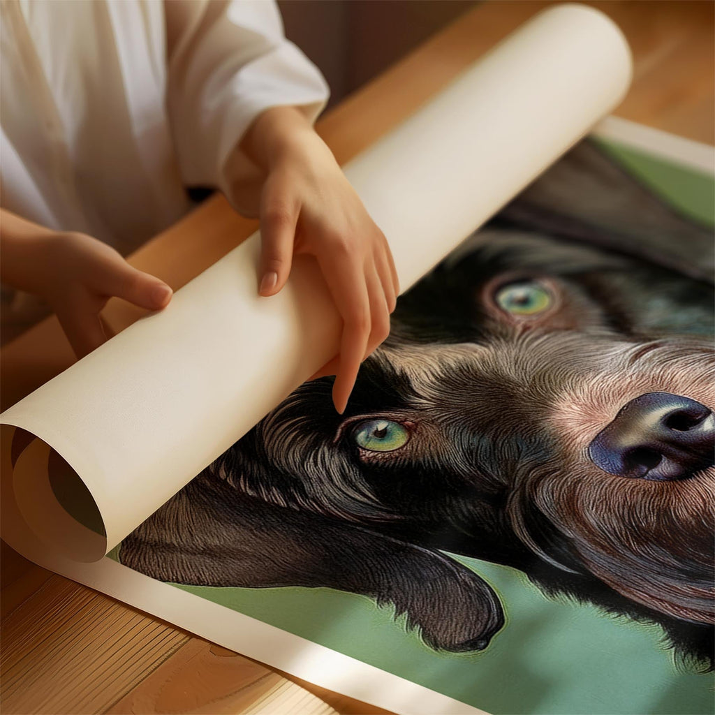 Black Russian Terrier Green Painted Series image 1