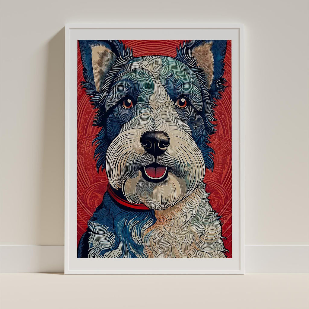 Fox Terrier Hokusai Japanese Inspired Dog Series image 9