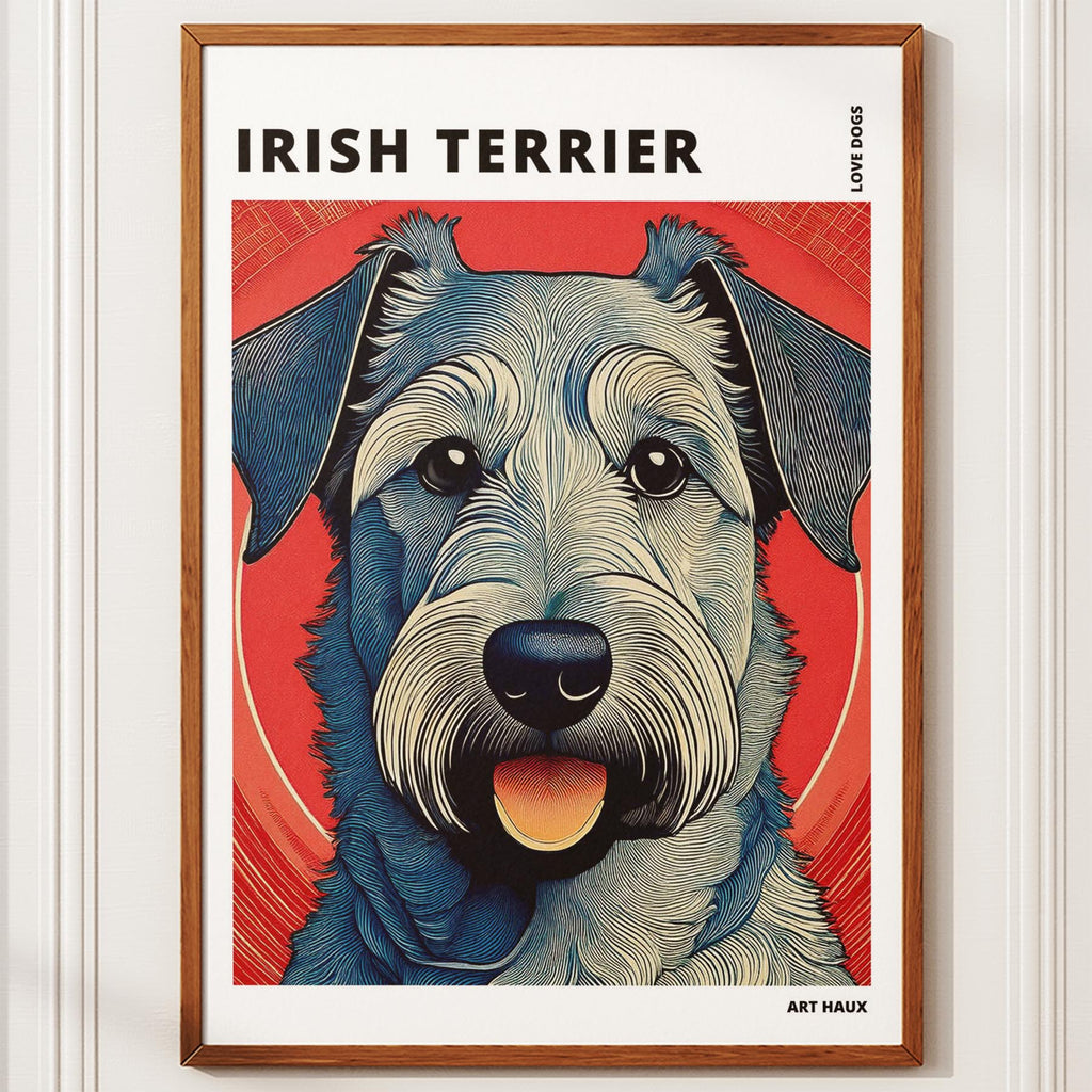 Irish Setter Hokusai Japanese Inspired Dog Series with Text image 9