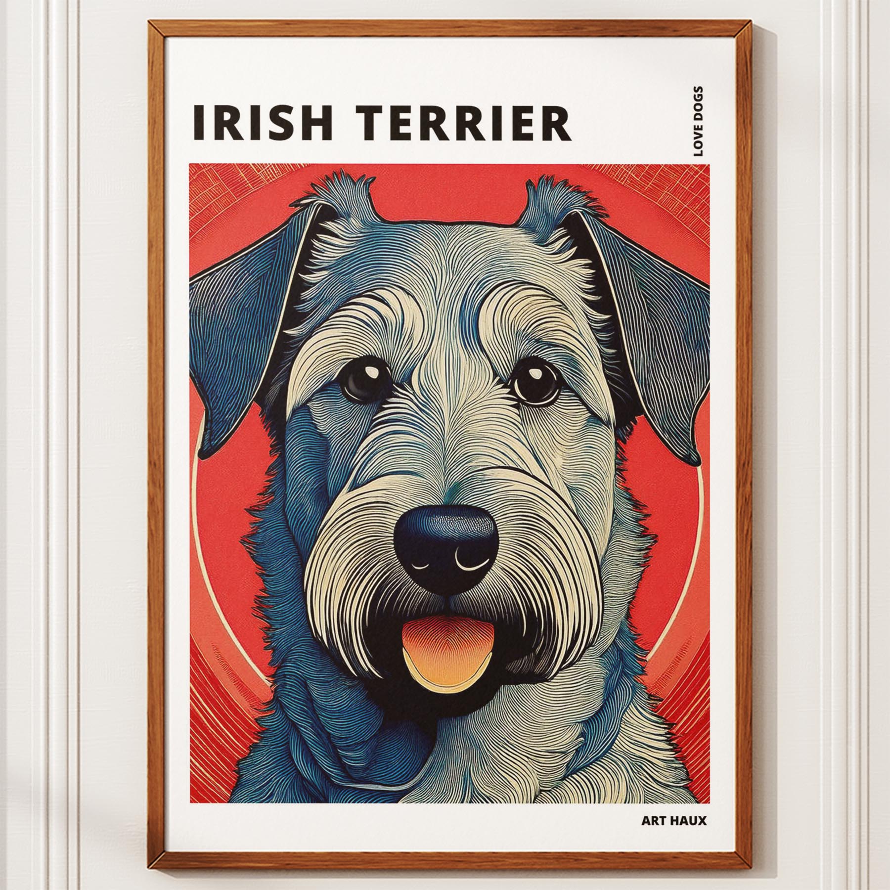 Irish Setter Hokusai Japanese Inspired Dog Series with Text image 9