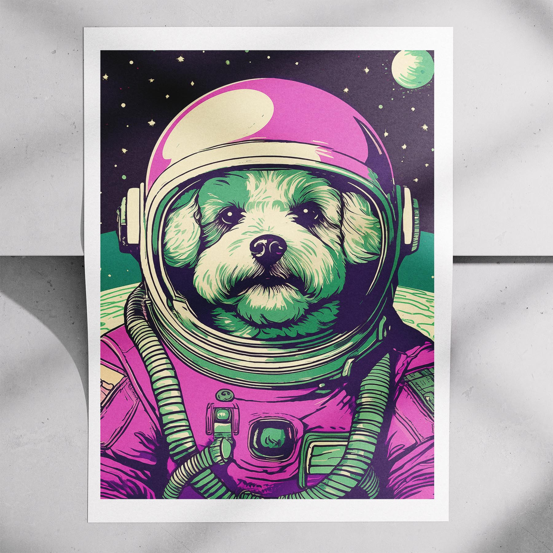 Bichon Frise Space Dogs Series image 7