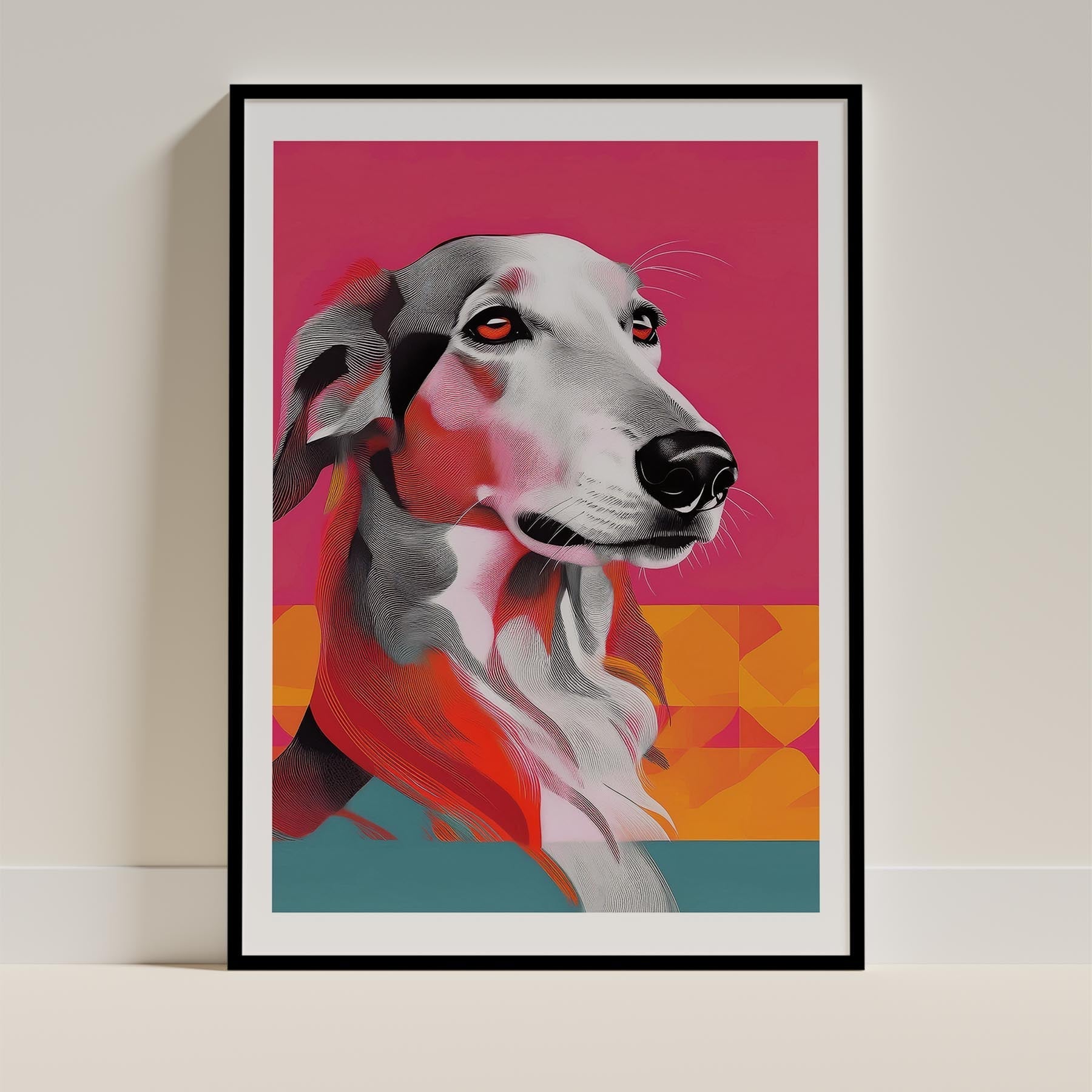 Borzoi Modern Pop Dog Series image 0