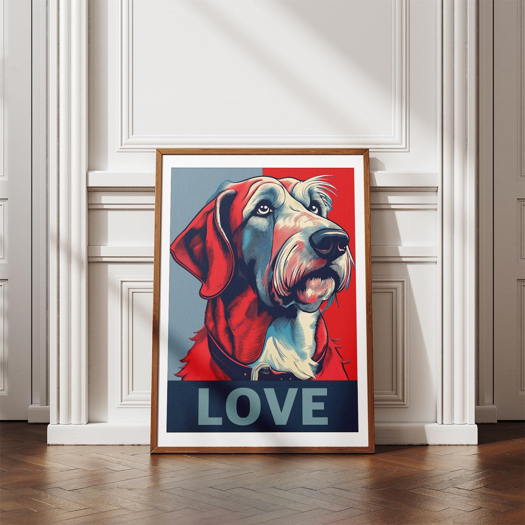 Irish Wolfhound LOVE Series Inspired by the Obama Poster image 4