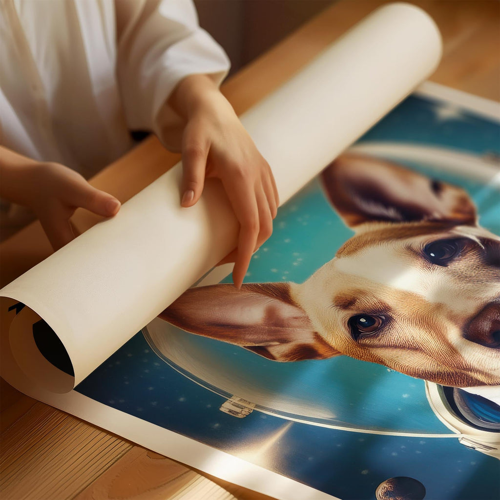 Bull Terrier Astronaut Dog Series with Text Astro Dog image 1