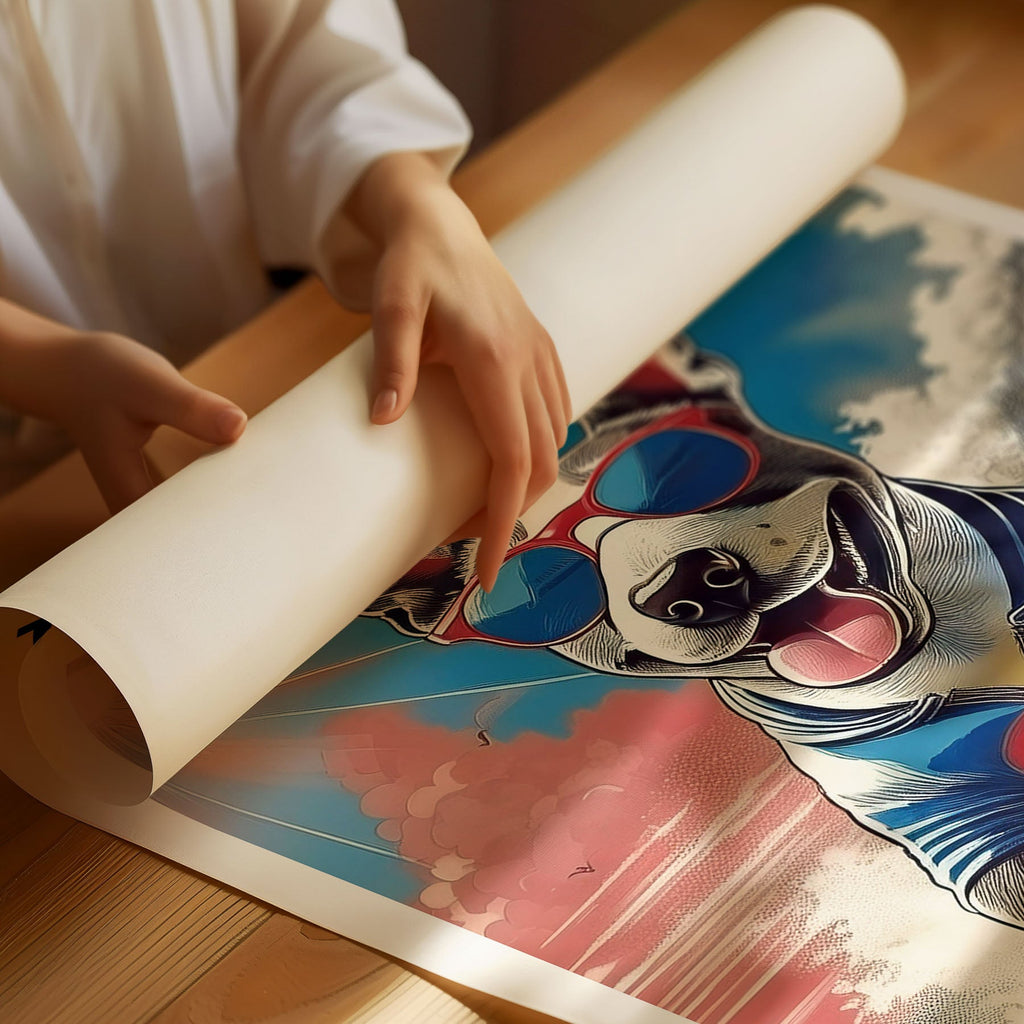 Bull Terrier Hokosai Surfer Dogs 1 image 3