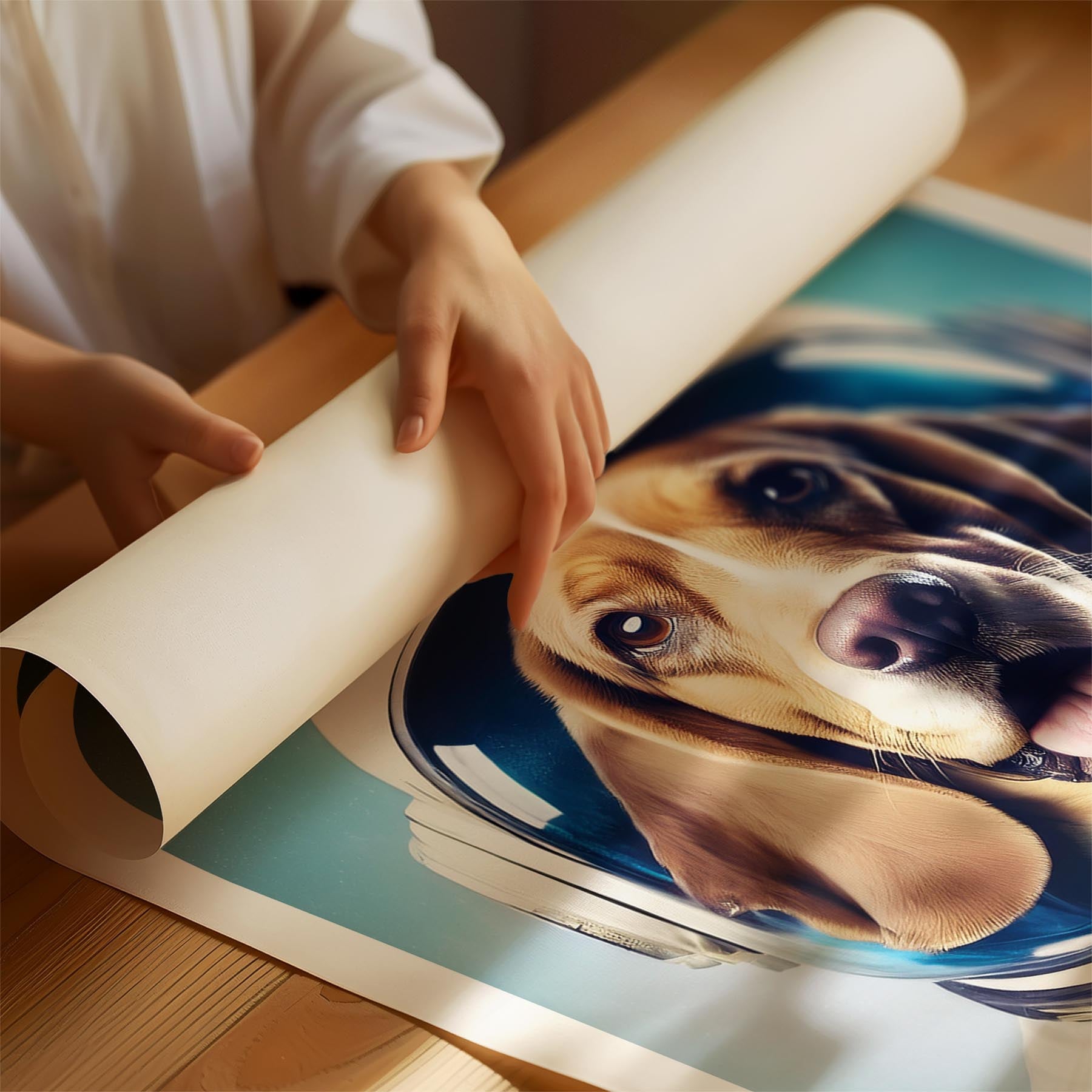 Basset Hound Astronaut Dog Series image 1