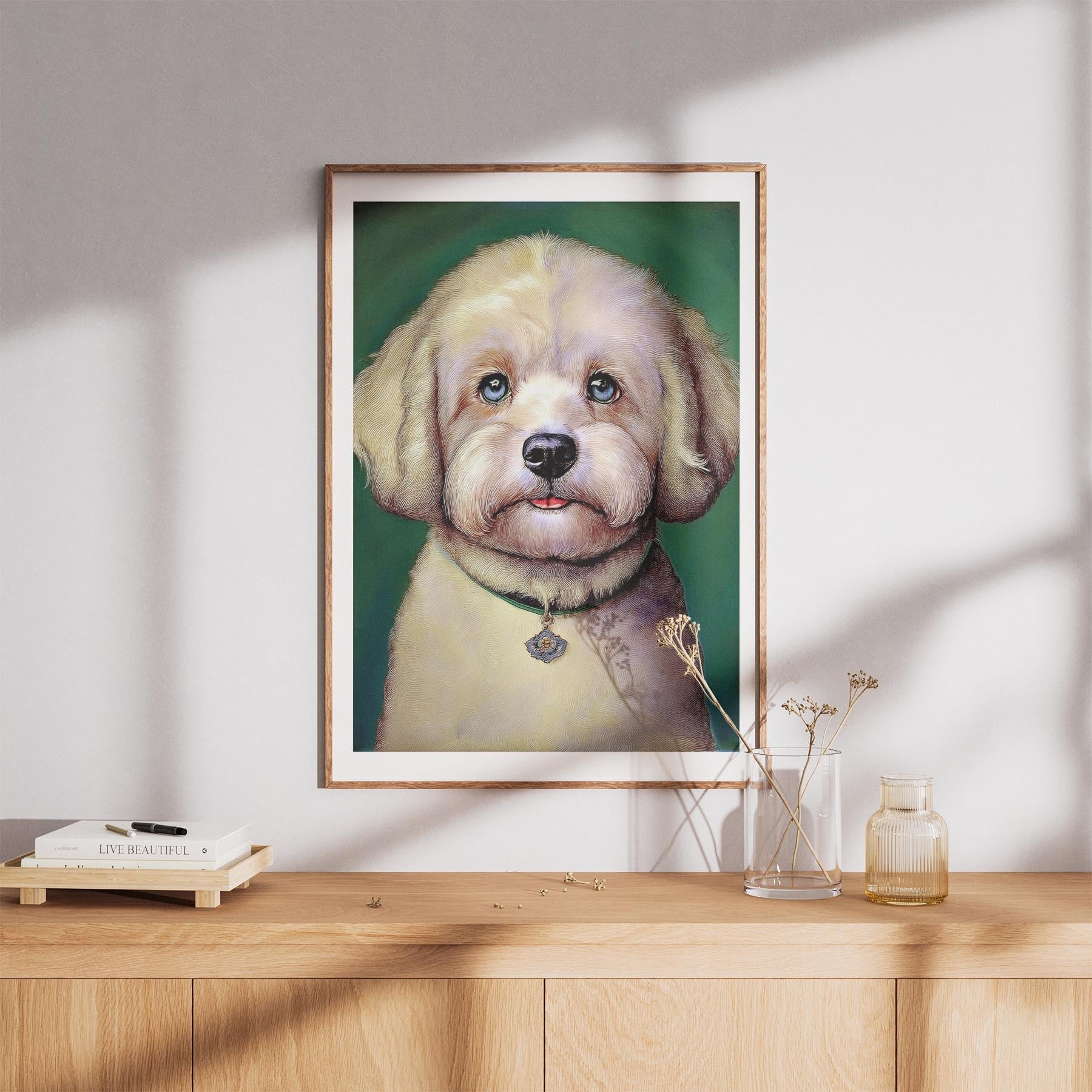 Bichon Frise Green Painted Series image 8
