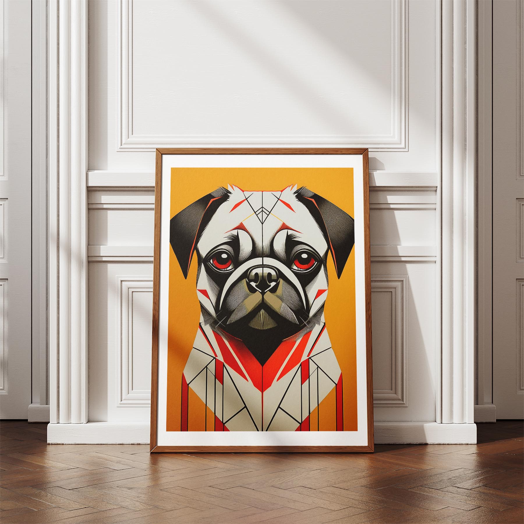 Pug Geometric Orange Series image 4