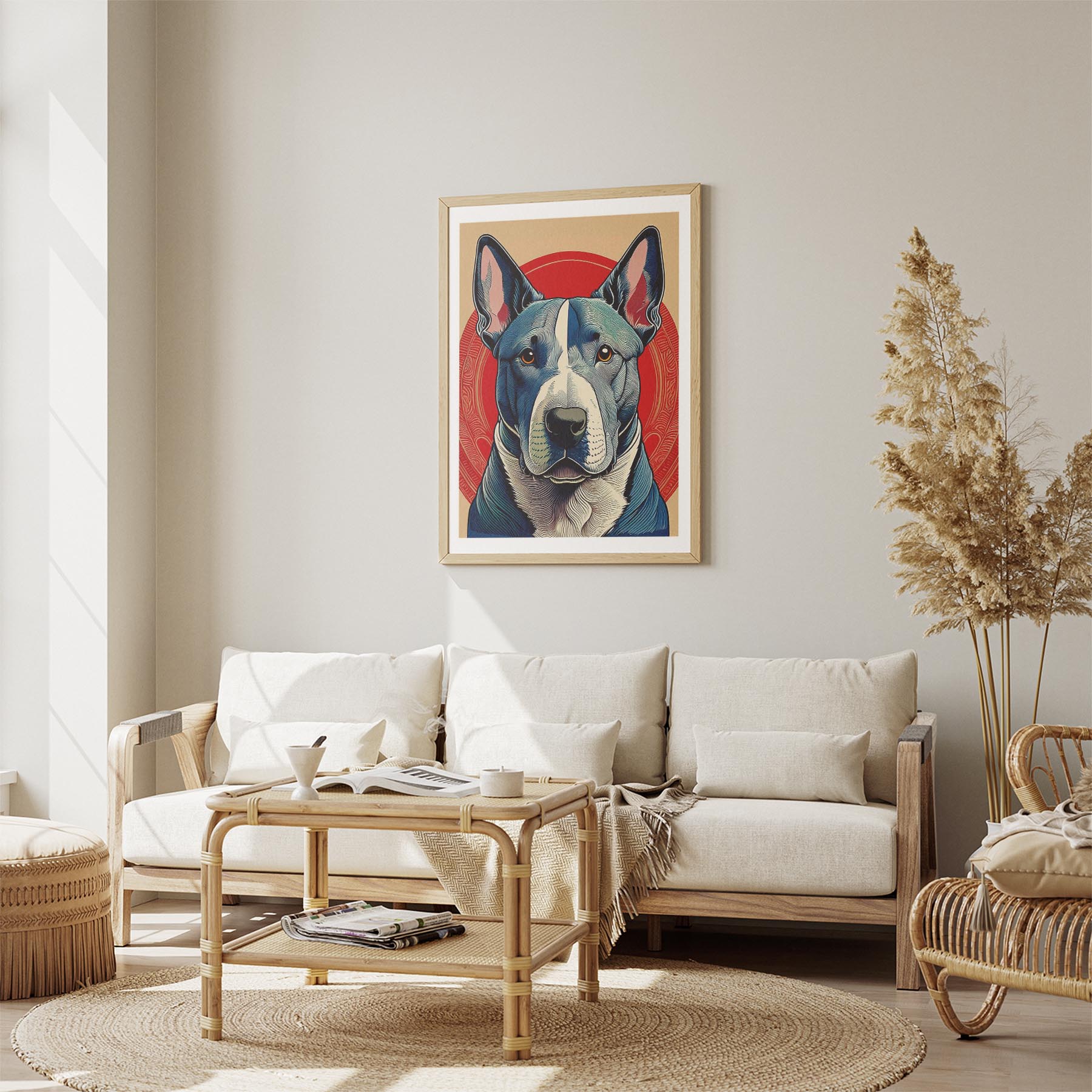 Bull Terrier Hokusai Japanese Inspired Dog Series 1 image 2
