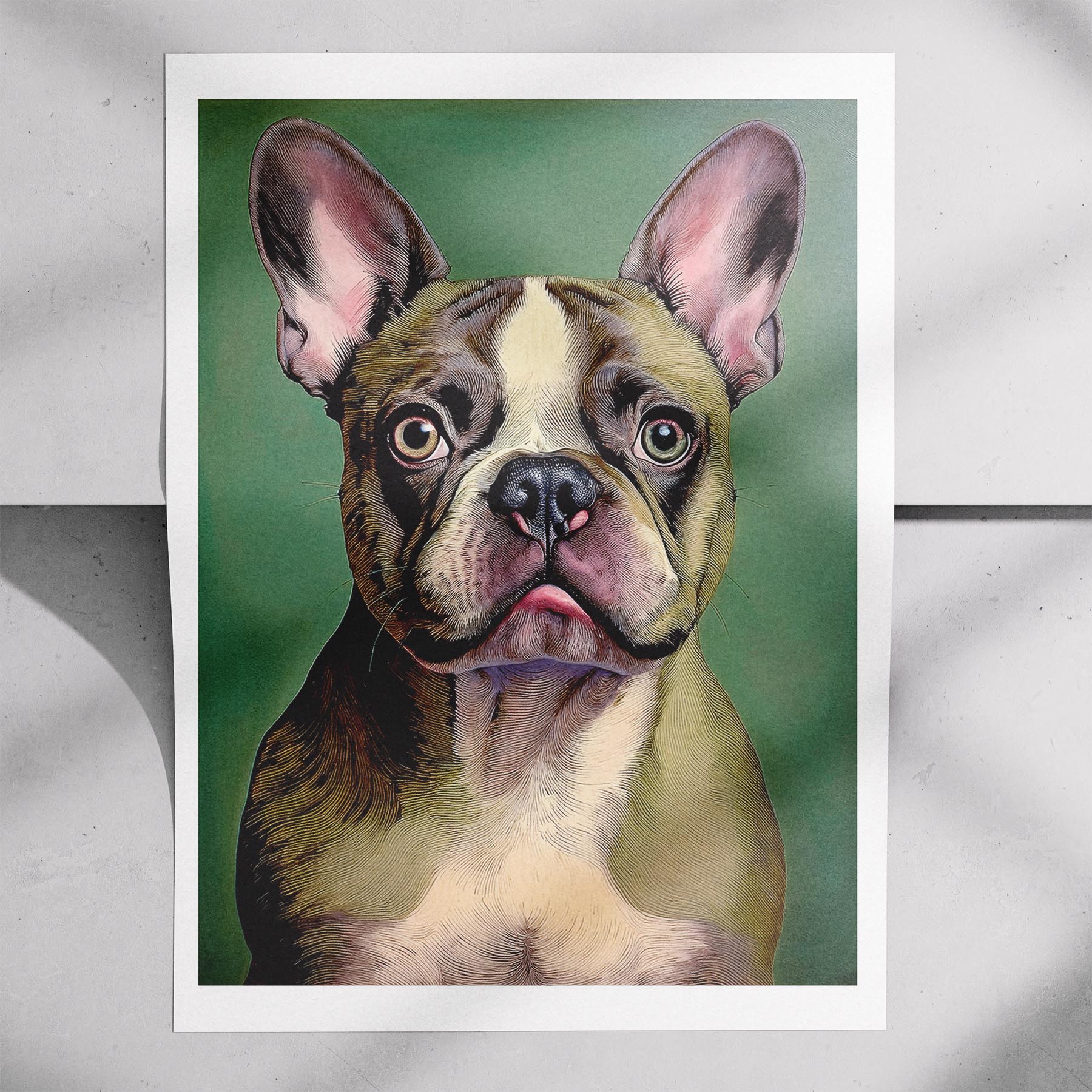 French Bulldog Green Painted Series image 7