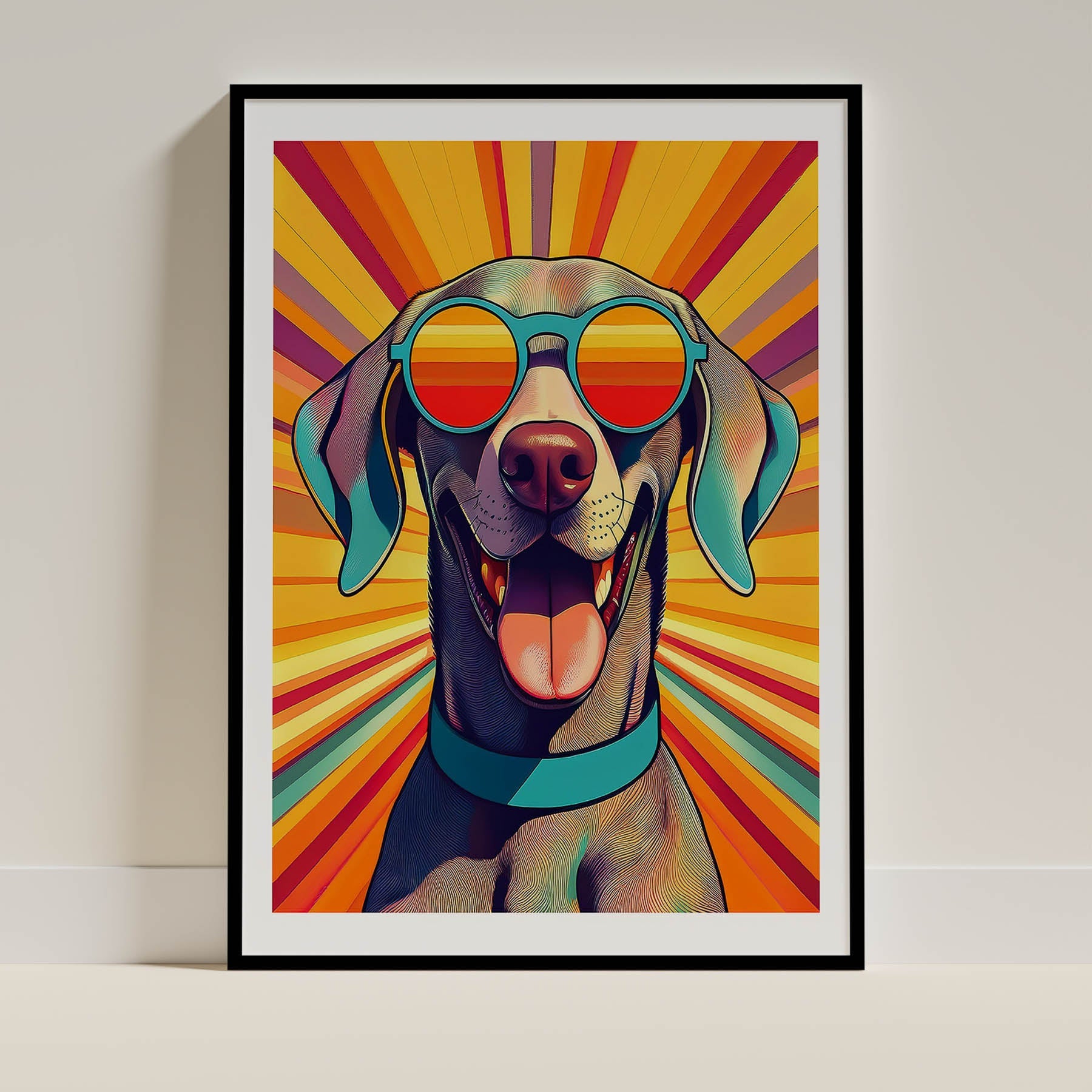 Weimaraner In Colourful Sunnies 1 image 0