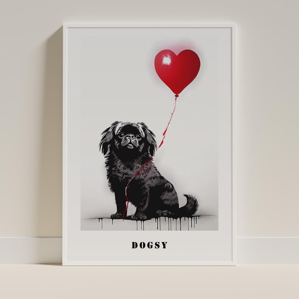 Pekingese DOGSY Series inspired by the Art of Banksy with text Dogsy image 9