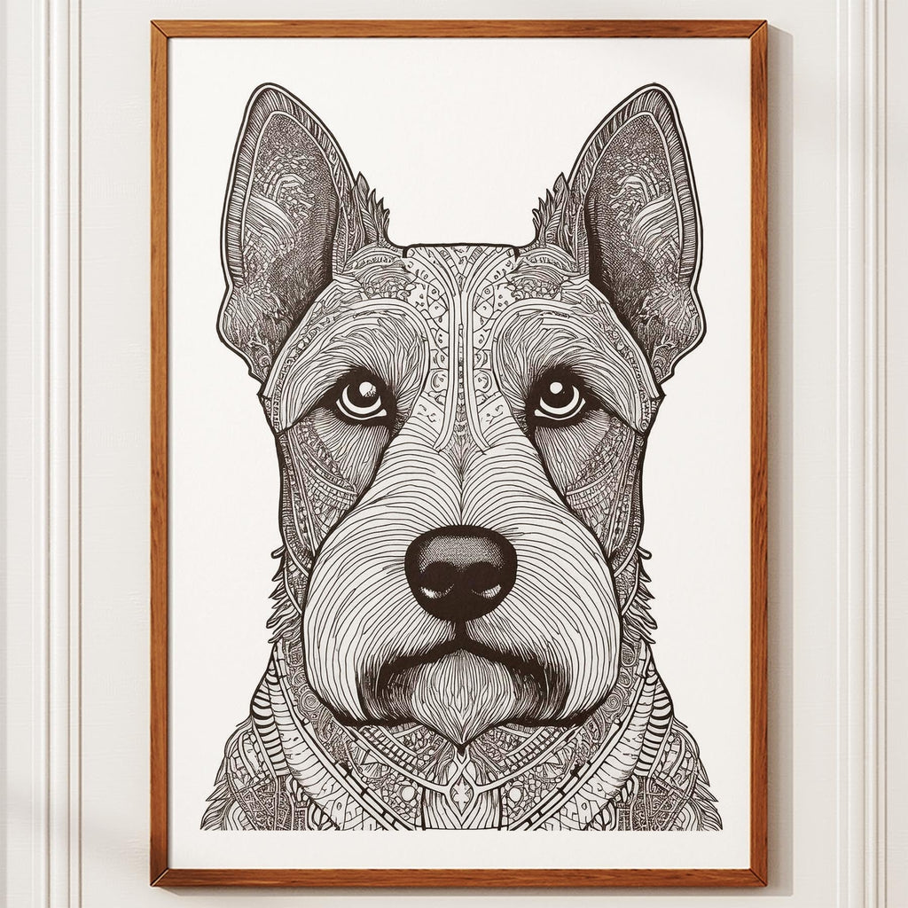 Scottish Terrier Mandala Black and White Dog Series image 10