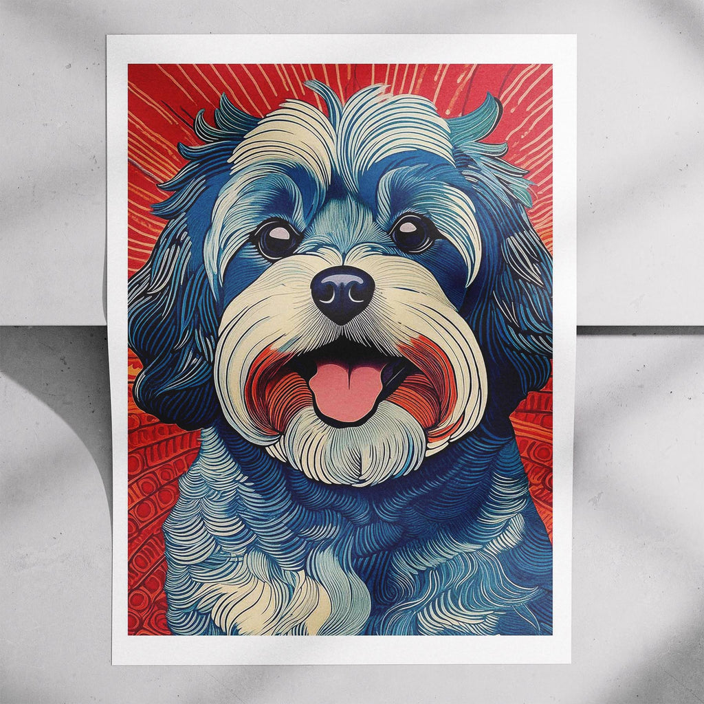 Maltese Hokusai Japanese Inspired Dog Series image 7