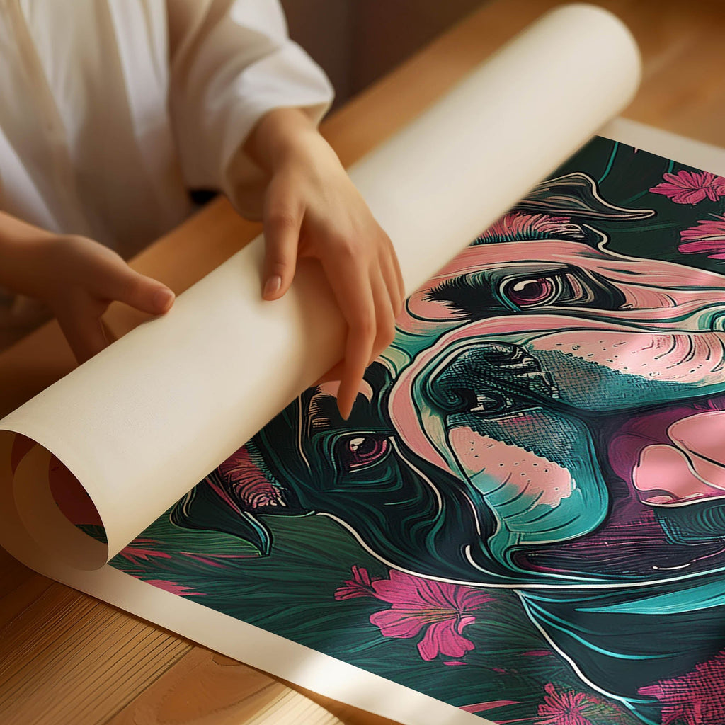 Bulldog 3 Flowery Dog image 1