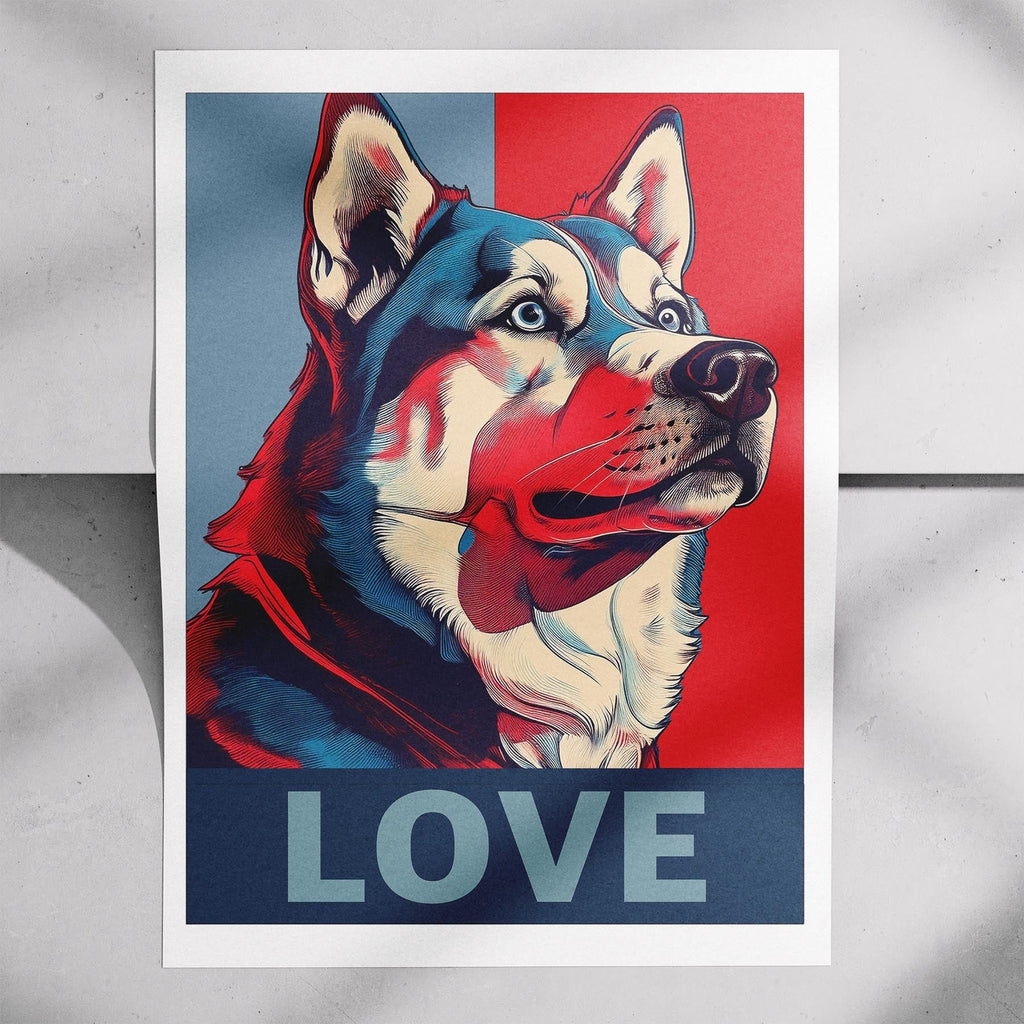 Siberian Husky LOVE Series Inspired by the Obama Poster image 7