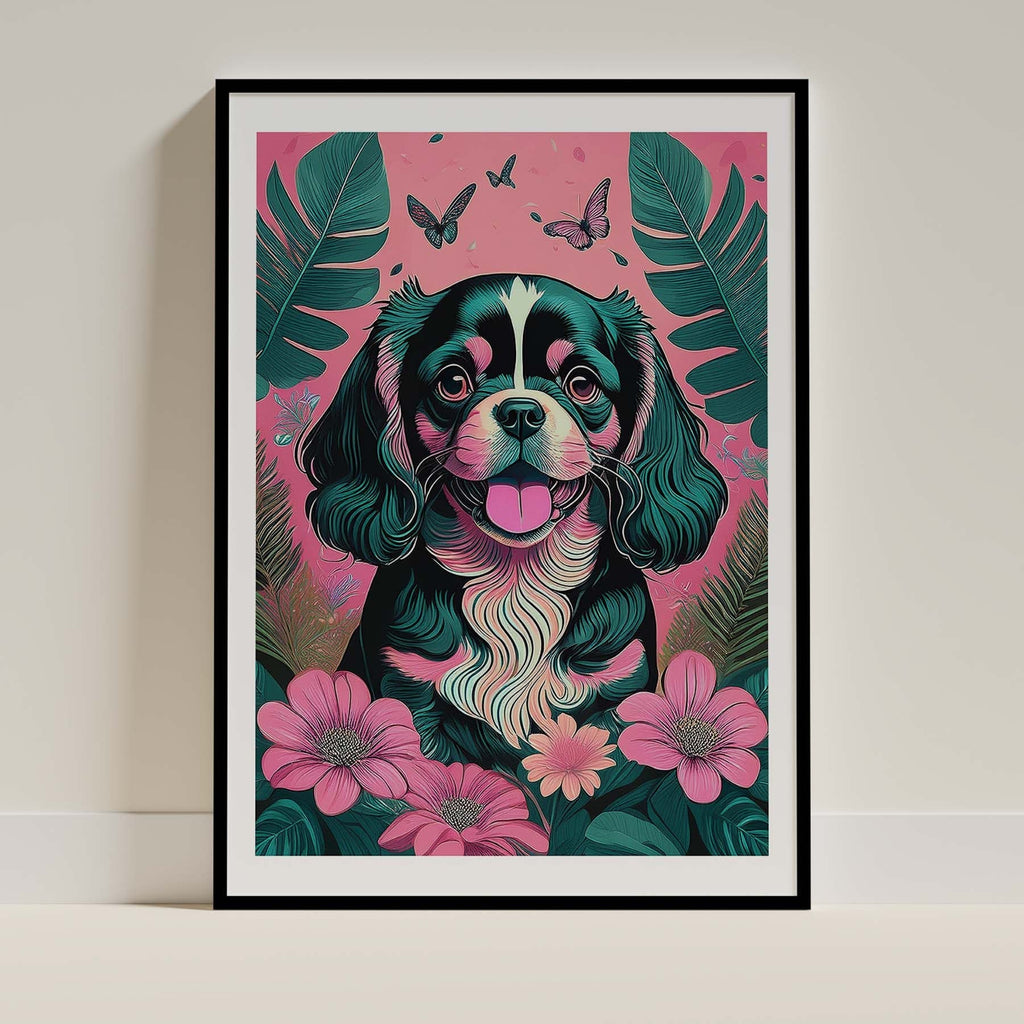 Cavalier King Charles Spaniel Flowery Dog image 0
