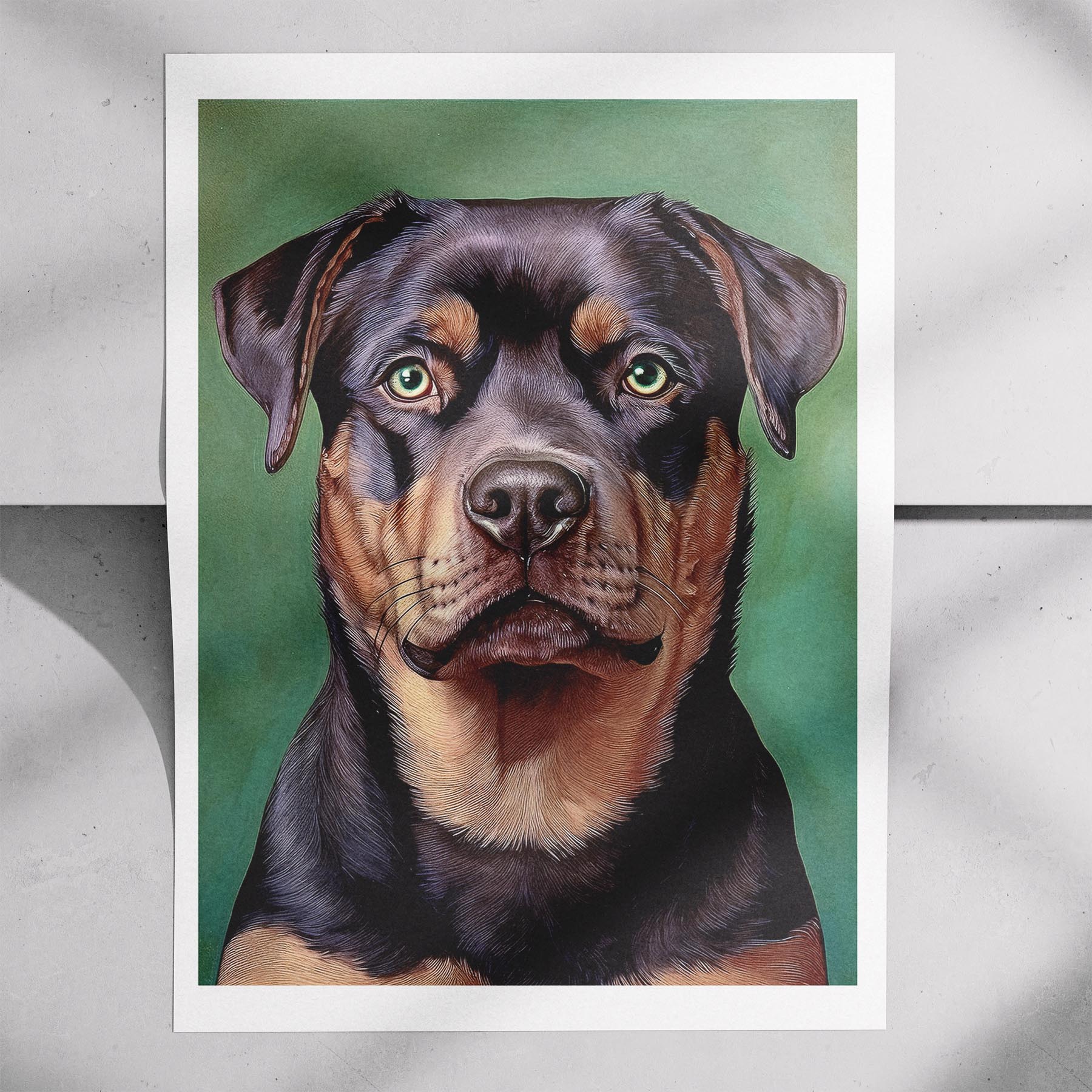 Rottweiler Green Painted Series image 7
