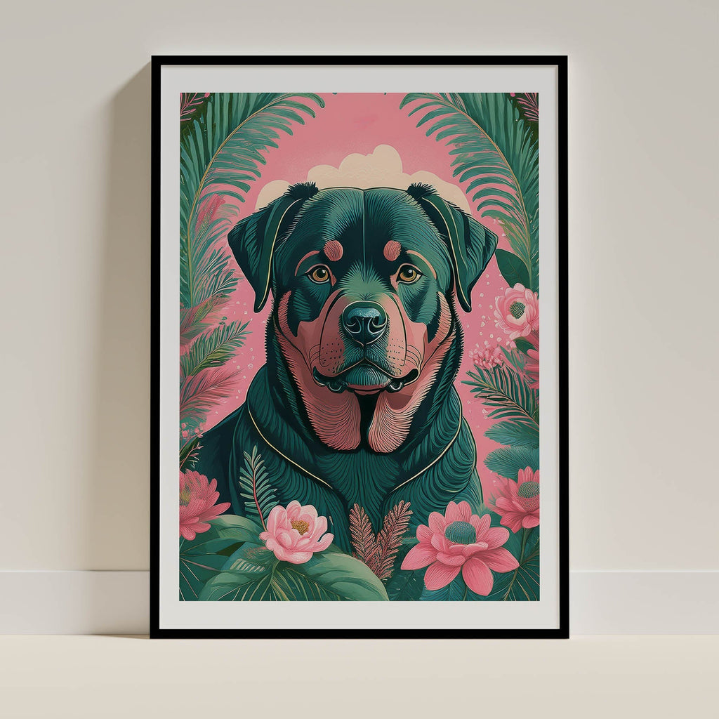 Rottweiler Flowery Dog image 0