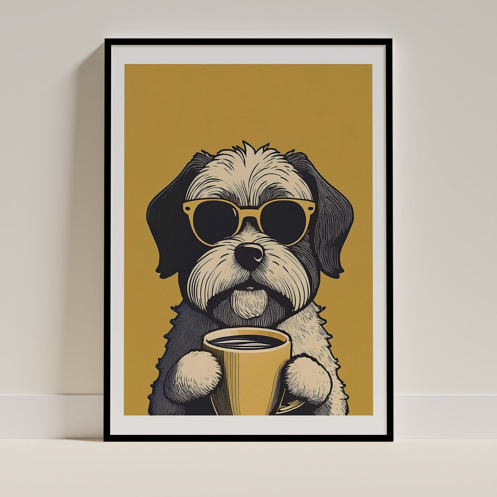 Shihpoo Chillin Coffee Dog image 0