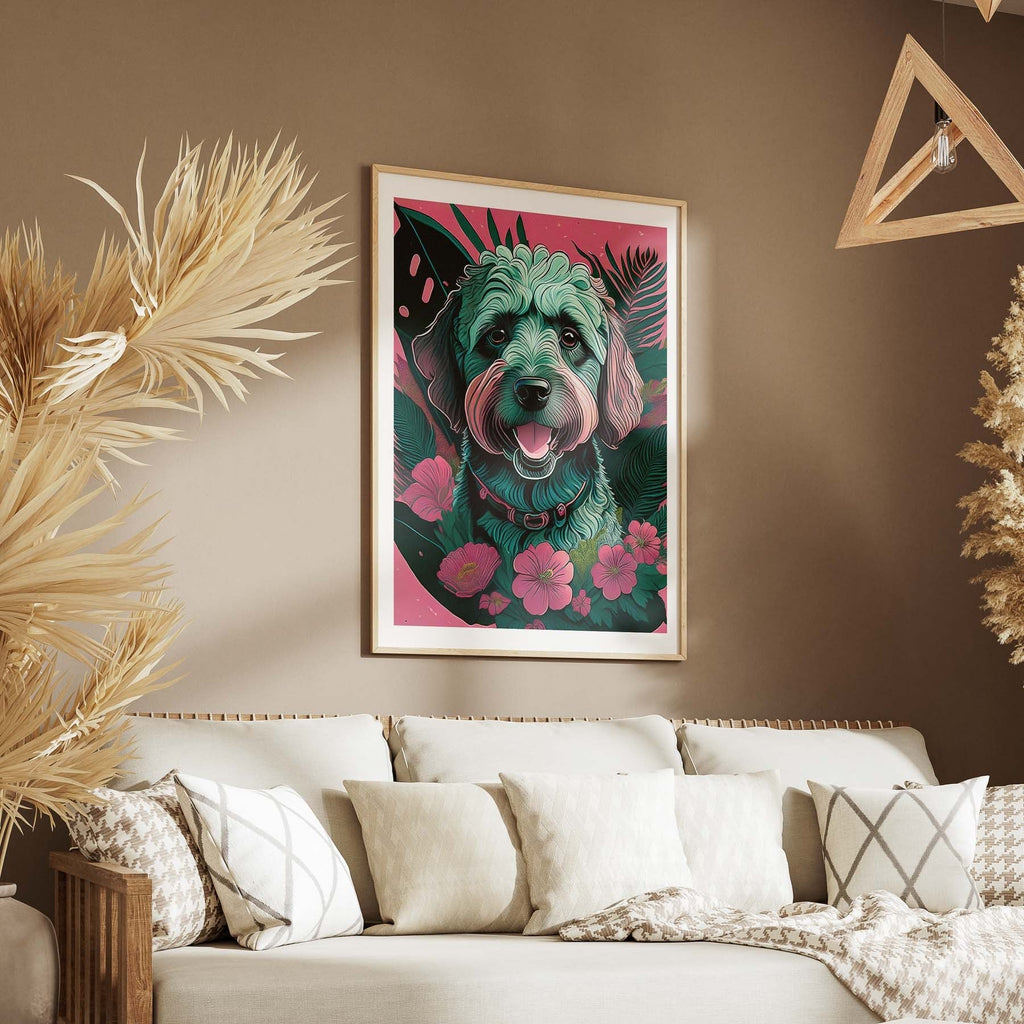 Groodle 2 Flowery Dog image 5