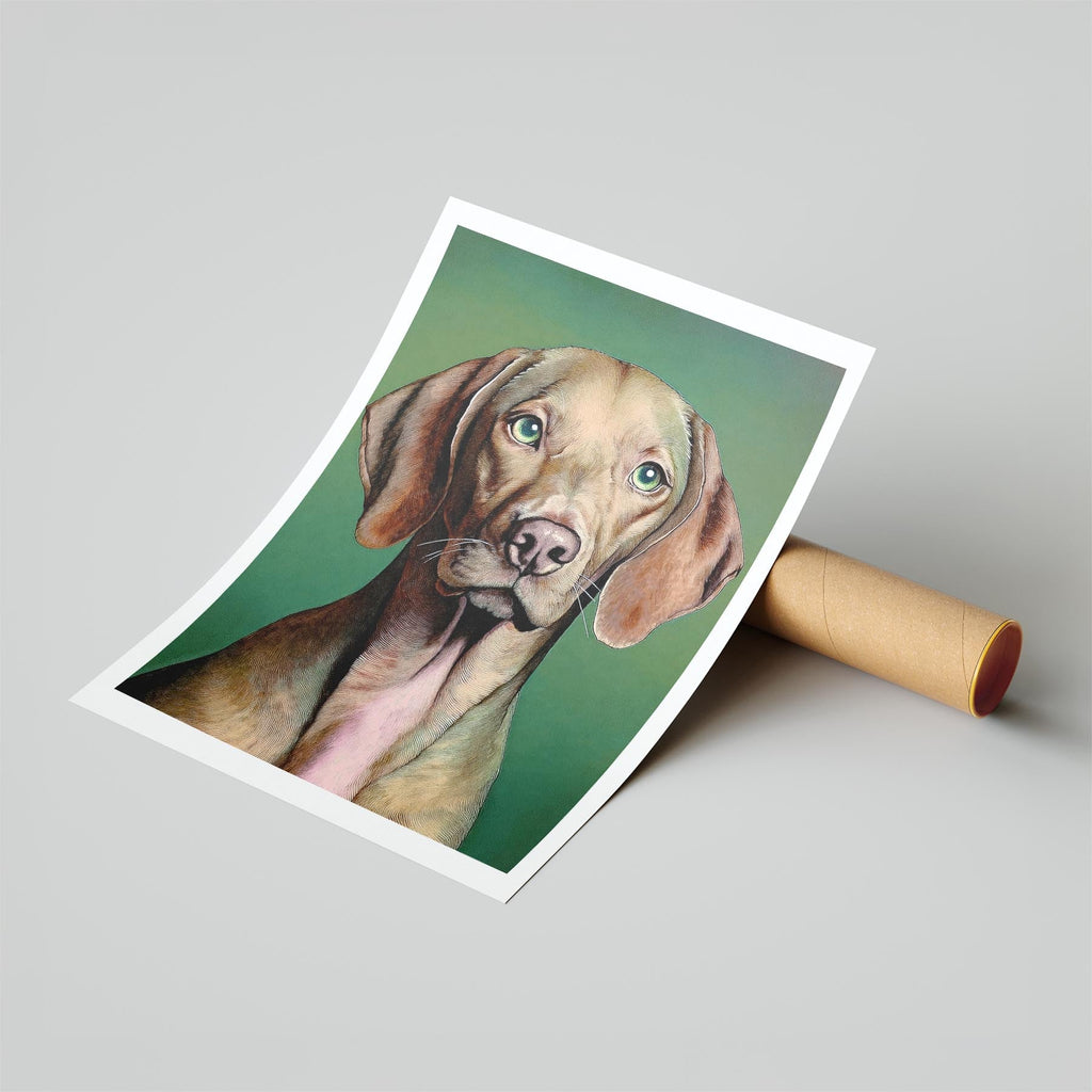 Hungarian Vizsla Green Painted Series image 6
