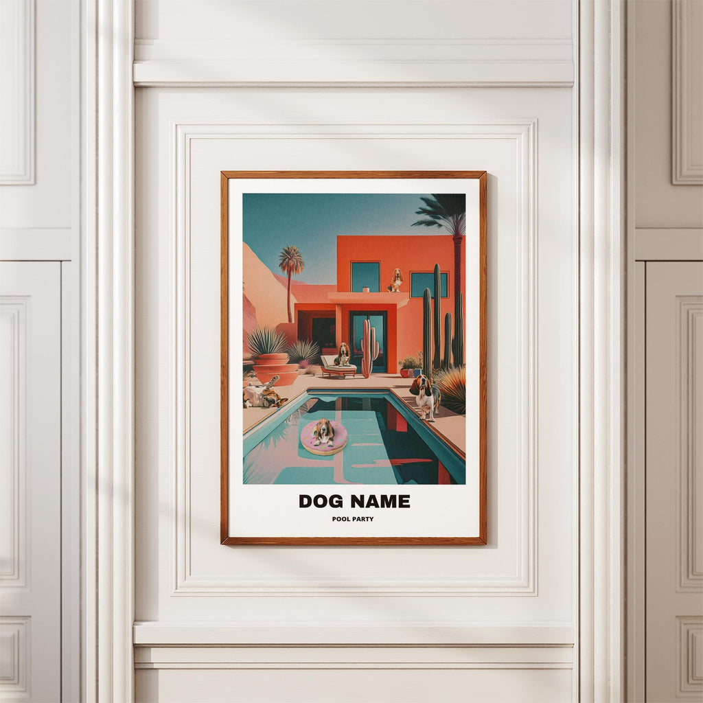 Basset Hound Custom Pool Party WITH TEXT image 3