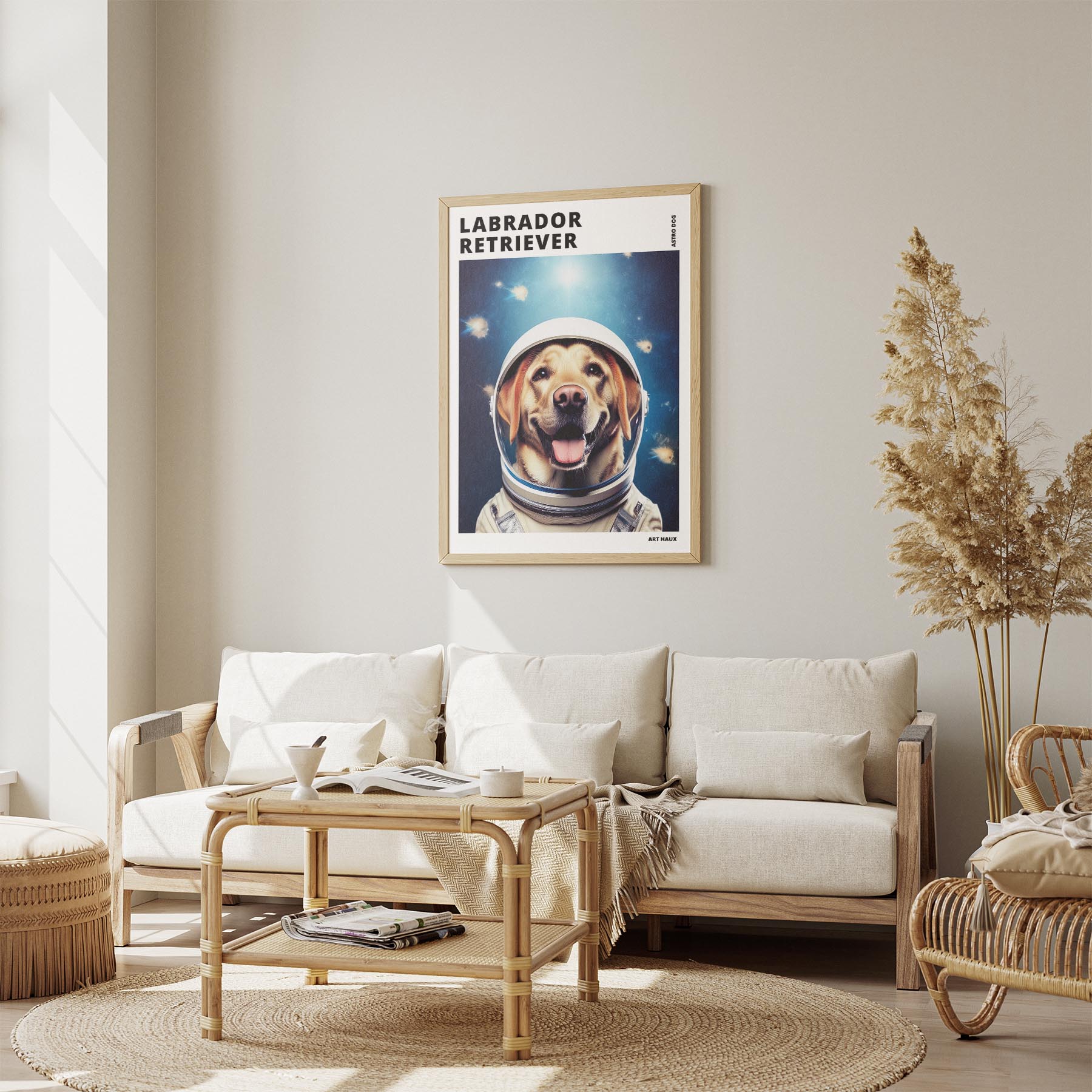 Labrador Retriever Astronaut Dog Series with Text Astro Dog image 2