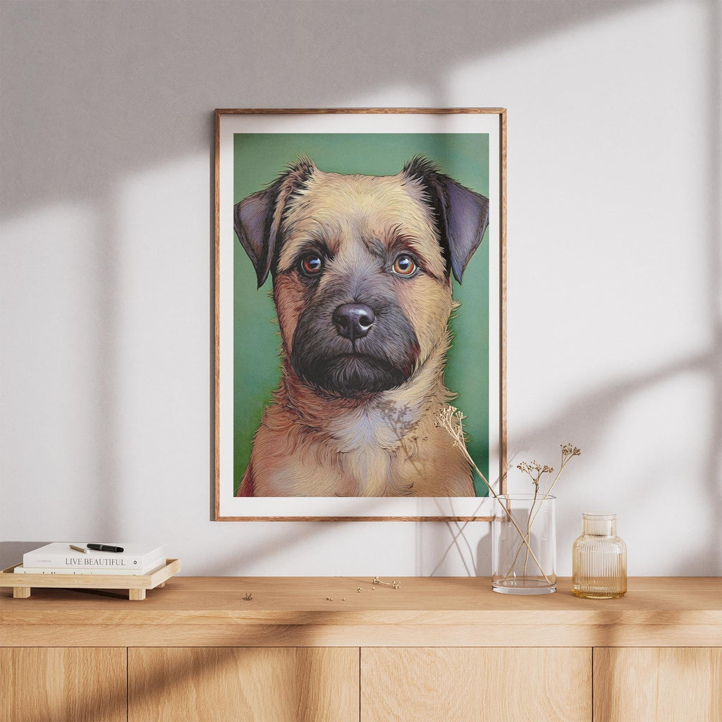Border Terrier Green Painted Series image 8
