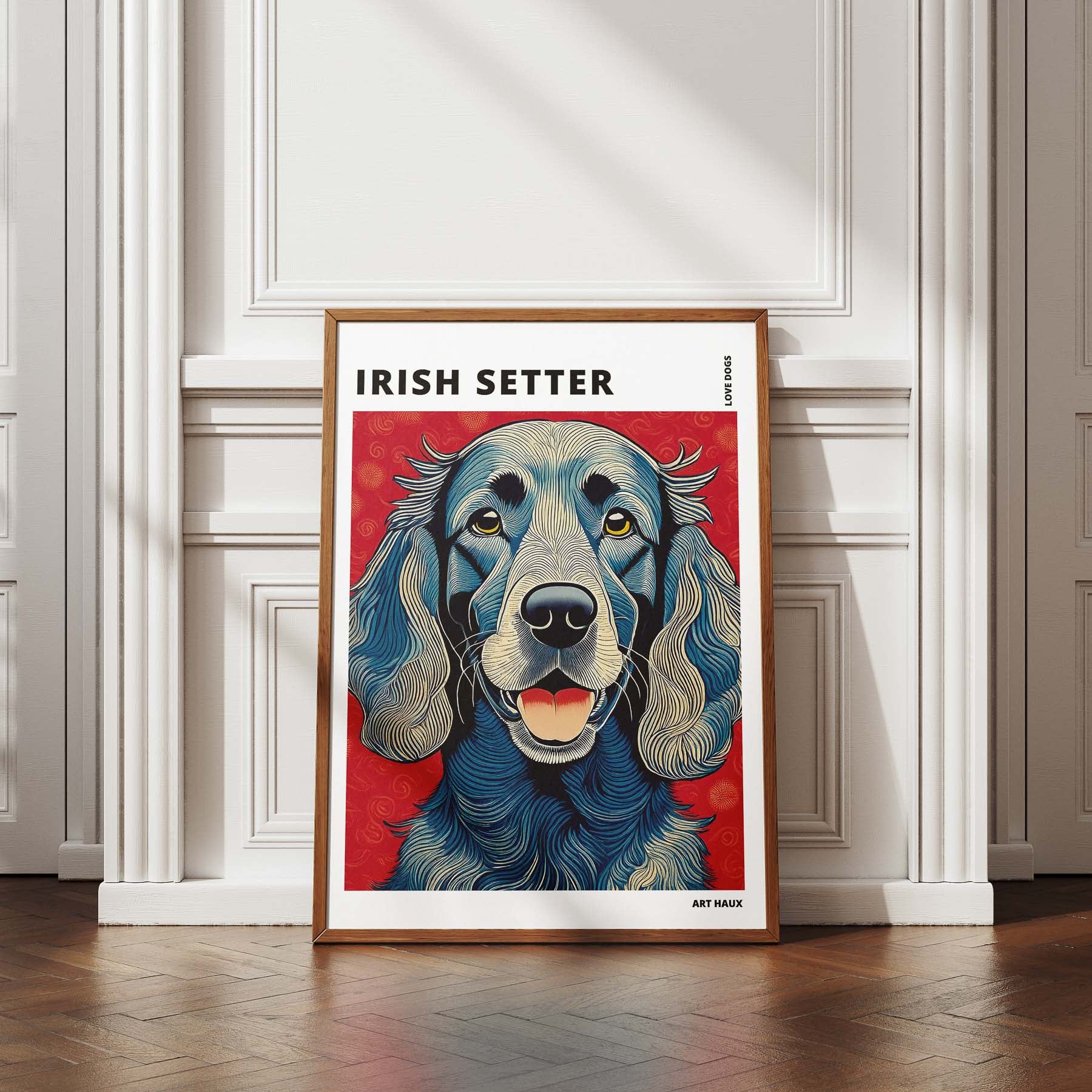 Irish Setter Hokusai Japanese Inspired Dog Series with Text image 4