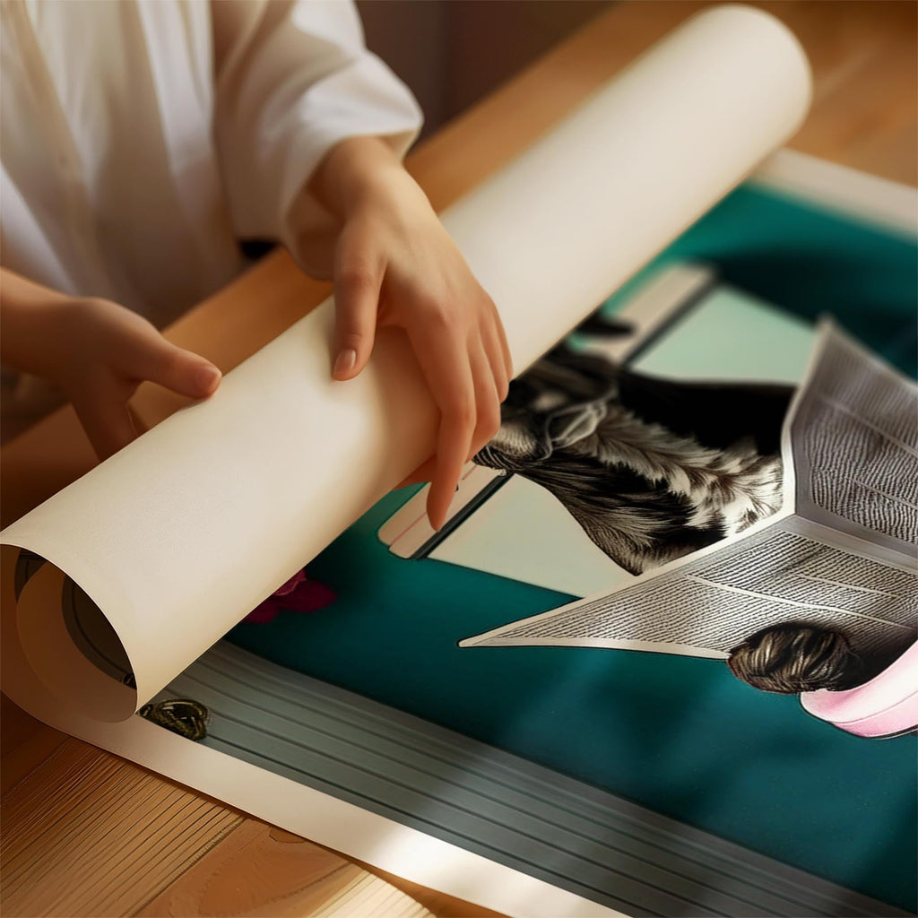 English Pointer Toilet Dogs PInk and Turquise image 1