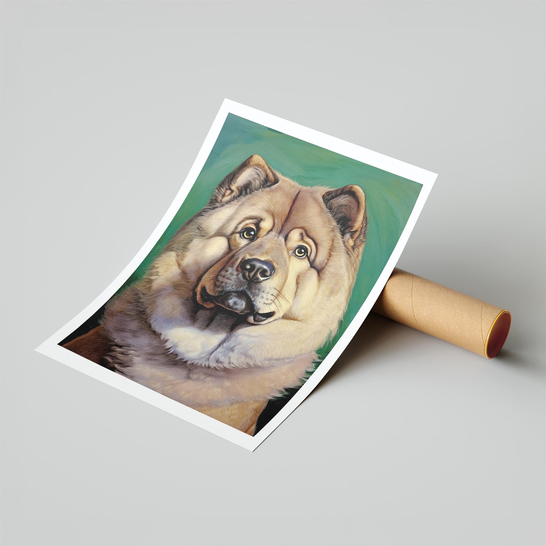 Chow Chow Green Painted Series image 6