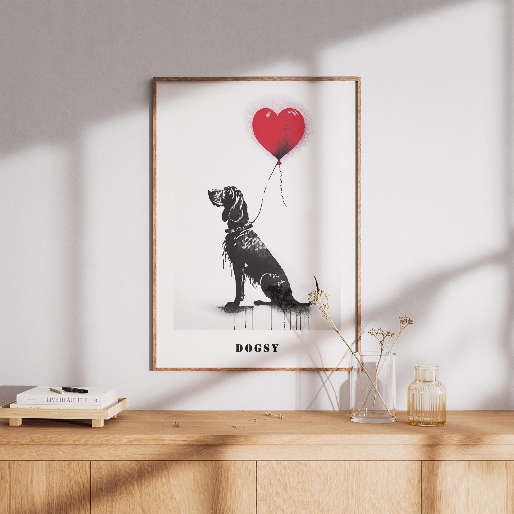 Bloodhound DOGSY Series inspired by the Art of Banksy with text Dogsy image 8