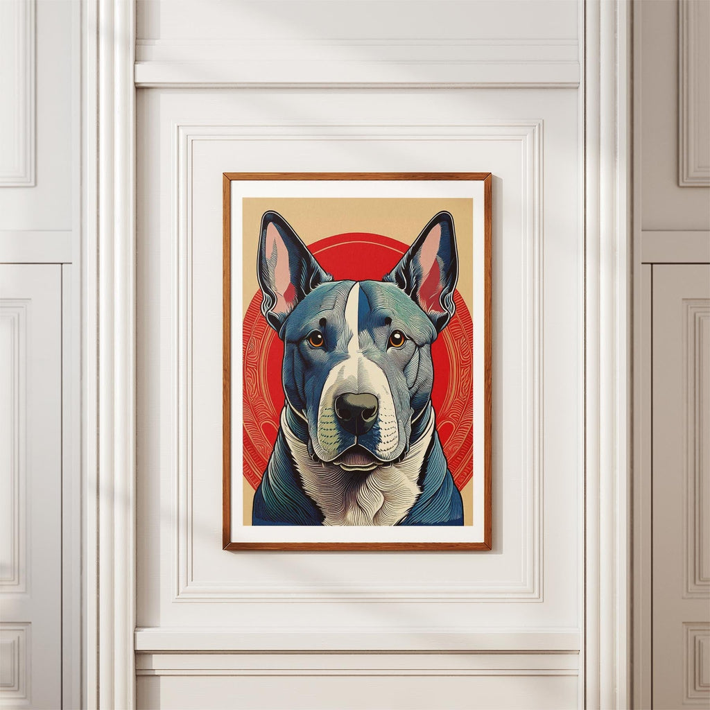 Bull Terrier Hokusai Japanese Inspired Dog Series 1 image 3