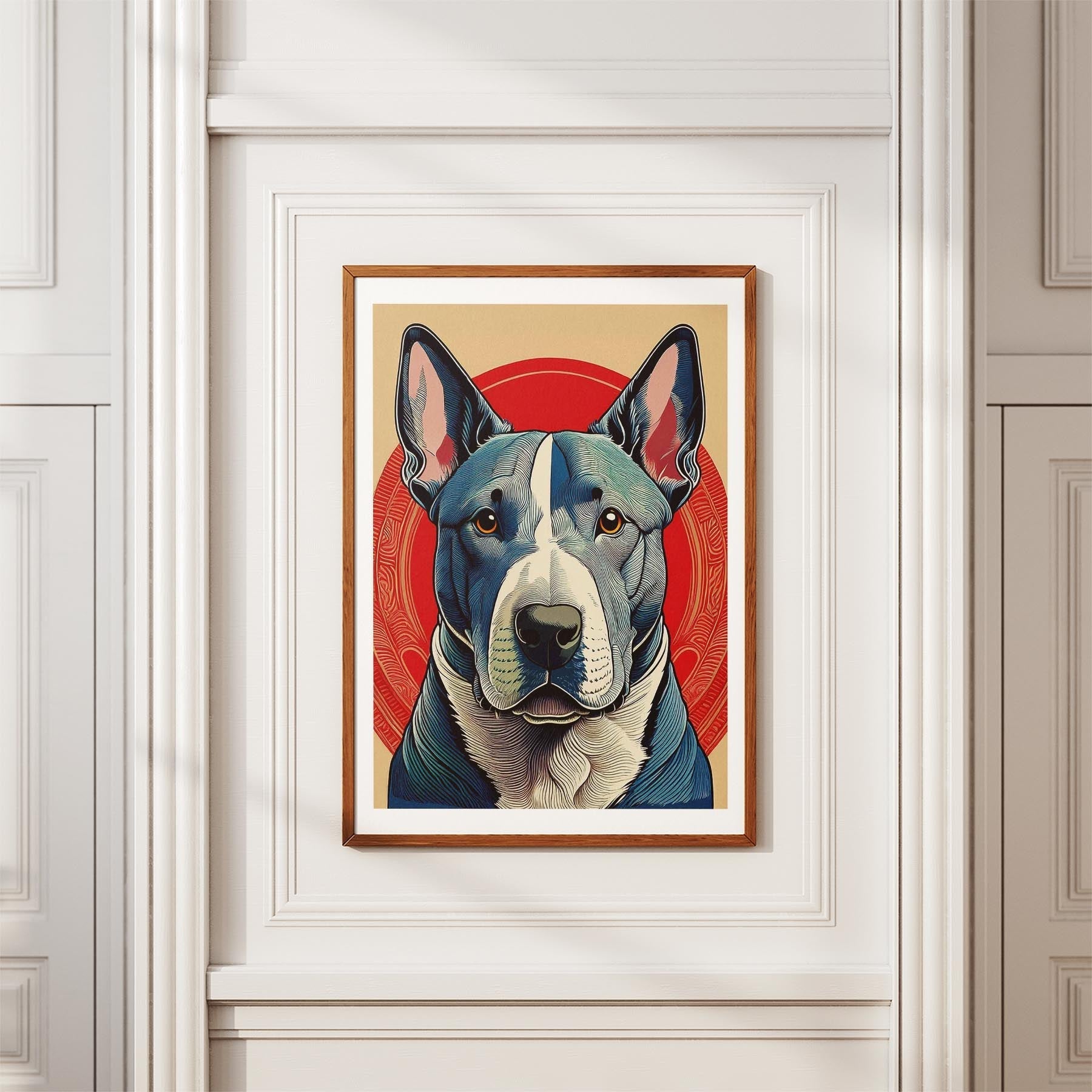 Bull Terrier Hokusai Japanese Inspired Dog Series 1 image 3