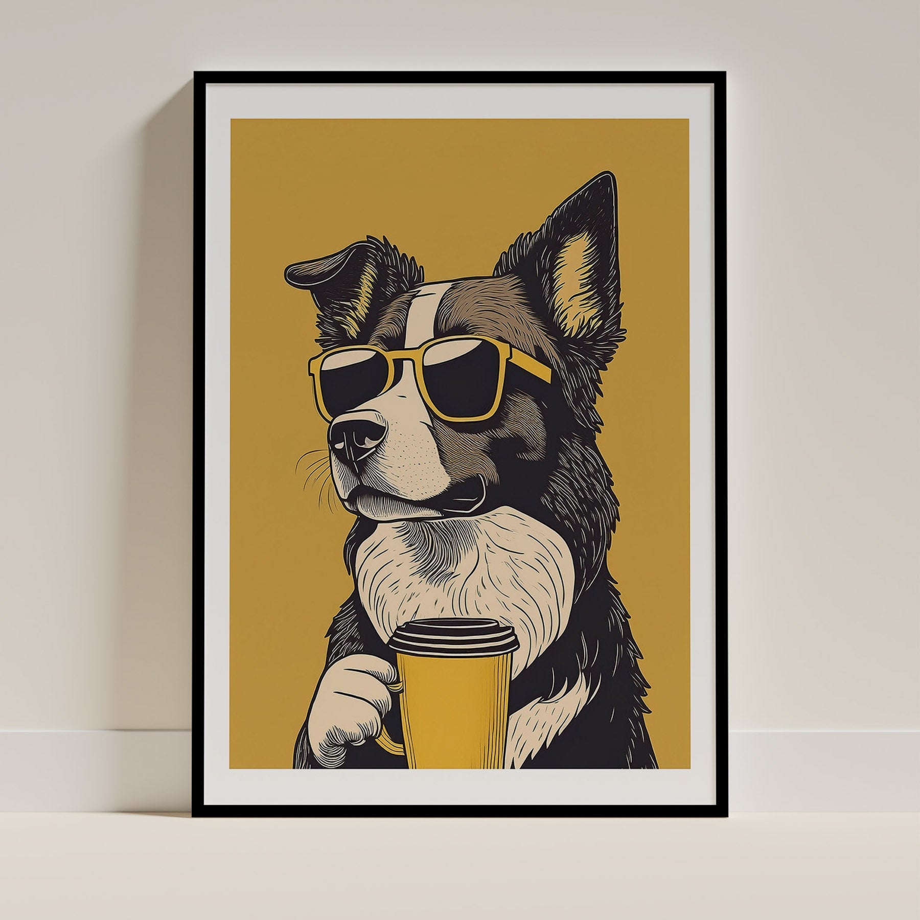 Boder Collie Chillin Coffee Dog image 0