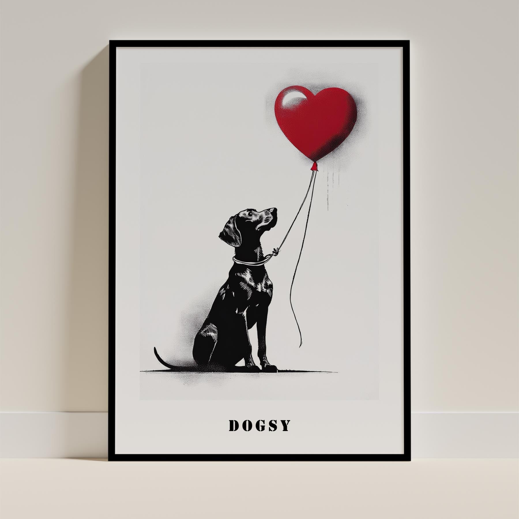 Rhoedesian Ridgeback DOGSY Series inspired by the Art of Banksy with text Dogsy image 0