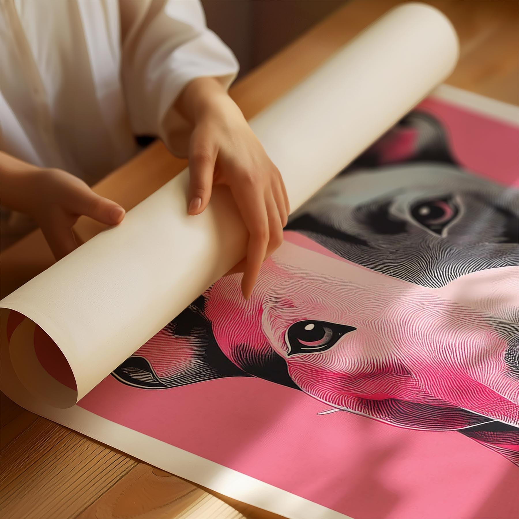 Bull Terrier Pink and Black Dog Series 2 image 1