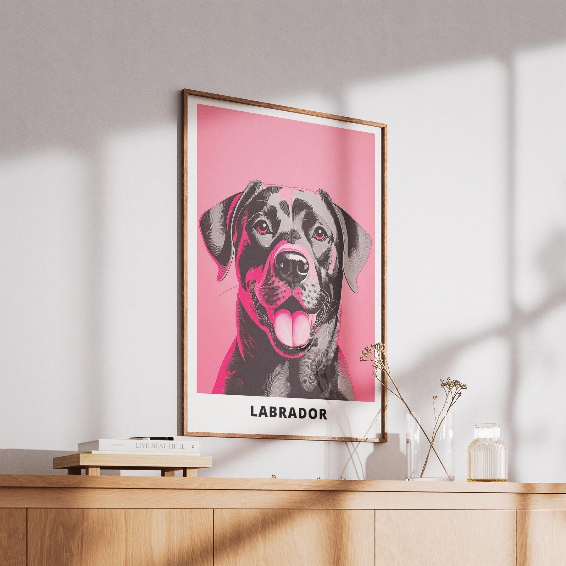 Labrador Retriever Pink and Black Dog Series 4 image 5