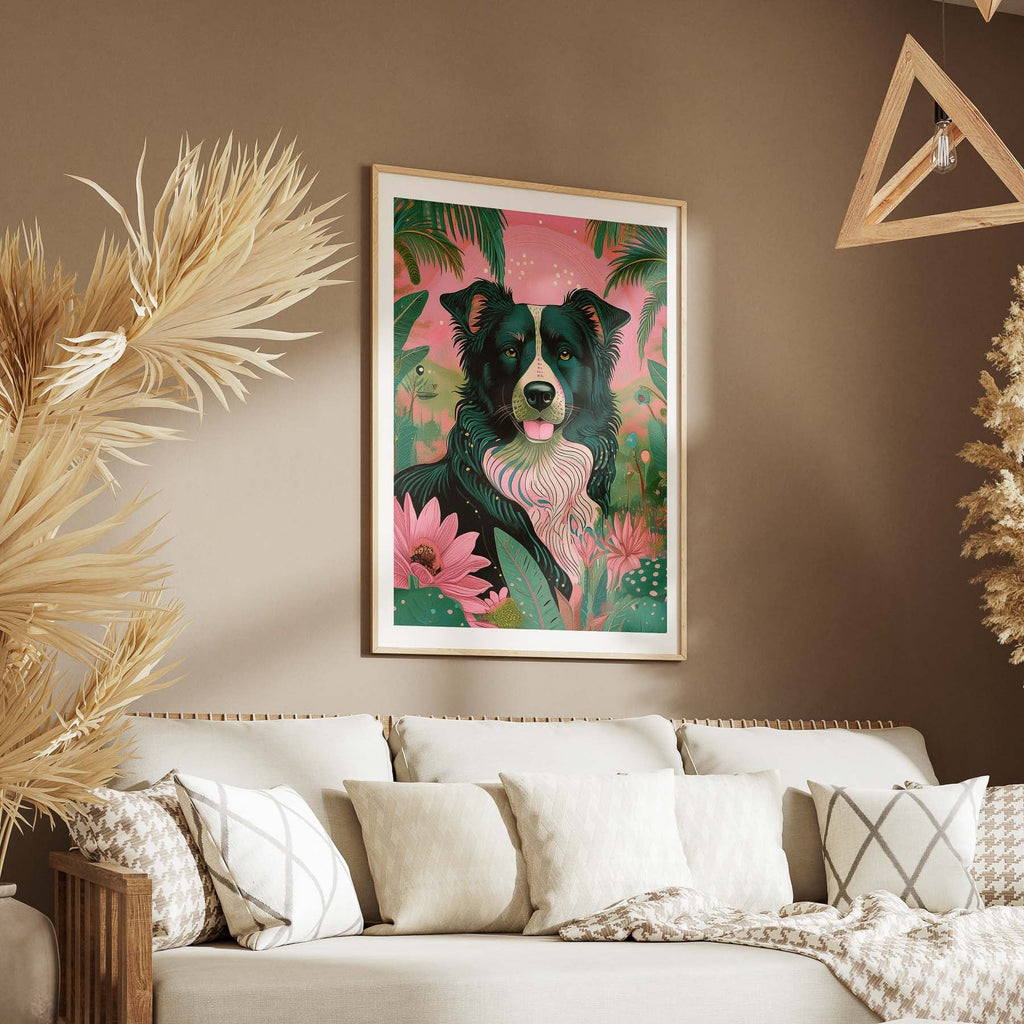 Border Collie Flowery Dog image 5