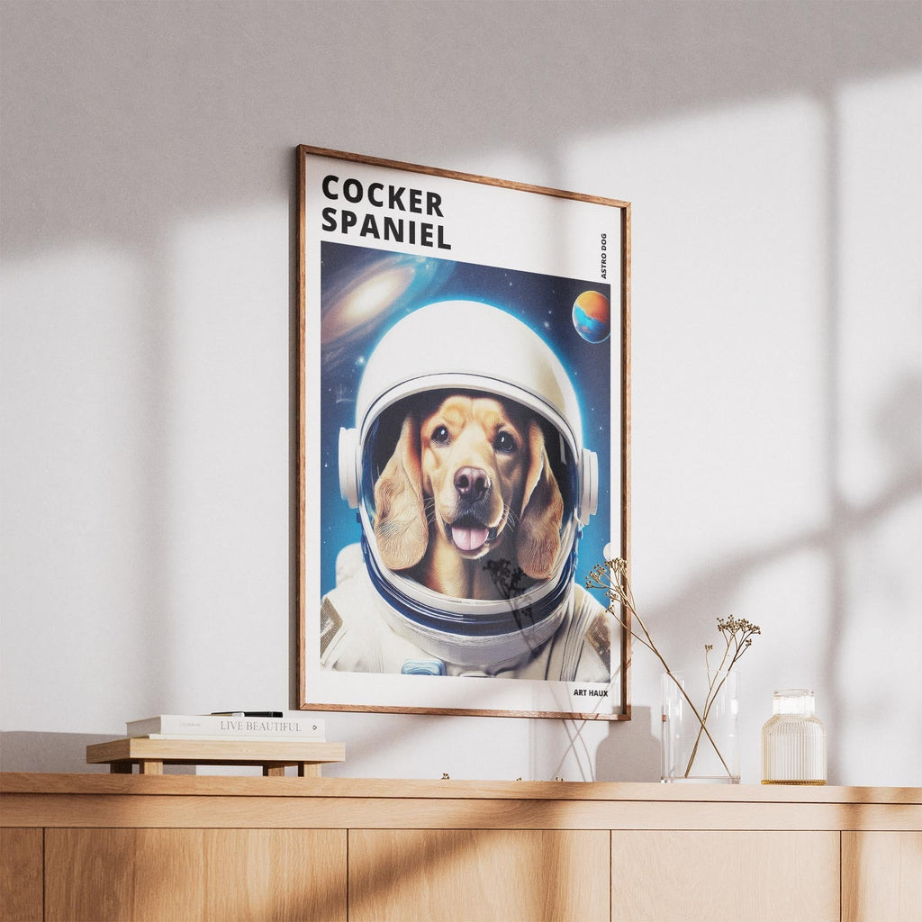 Cocker Spaniel Astronaut Dog Series with Text Astro Dog image 5