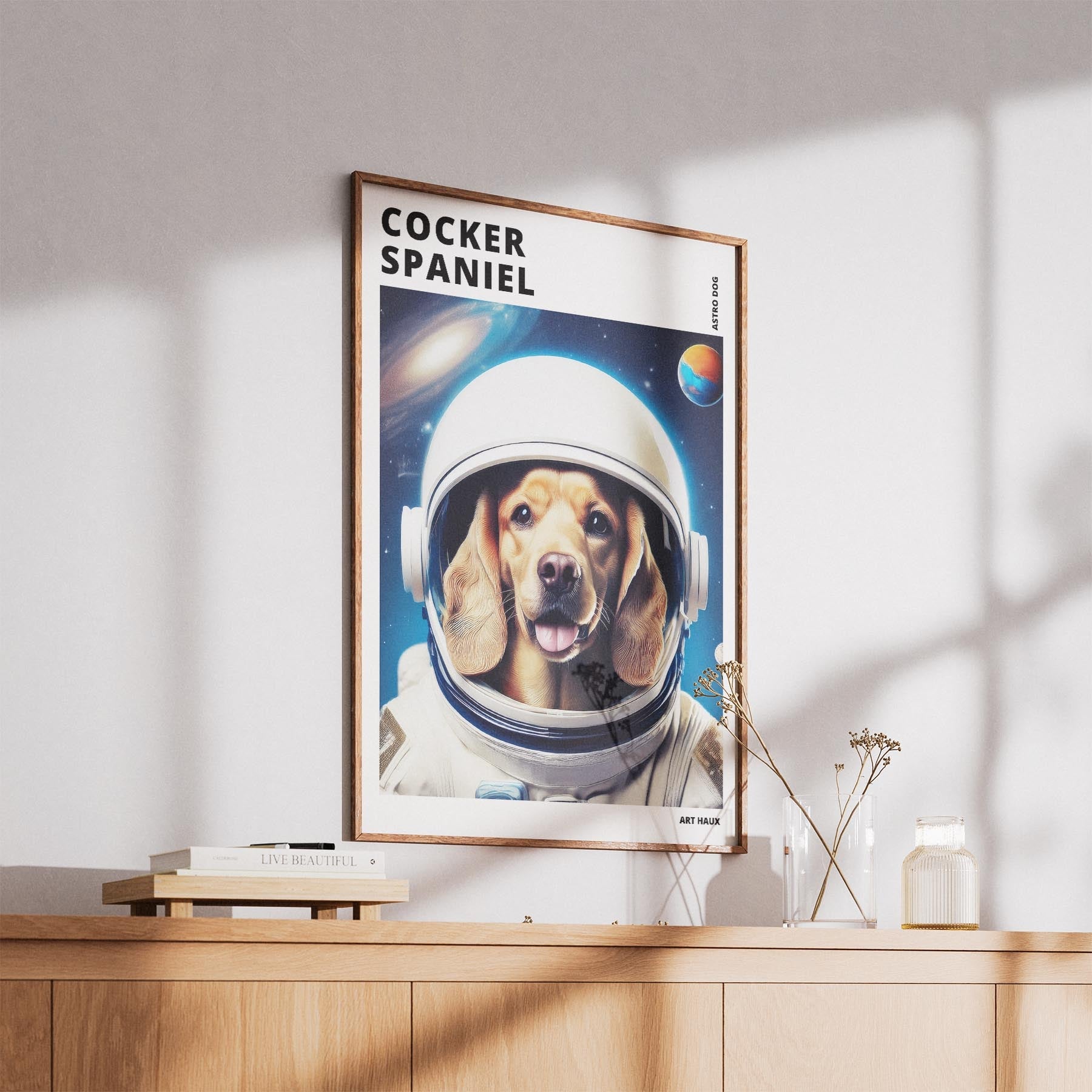 Cocker Spaniel Astronaut Dog Series with Text Astro Dog image 5