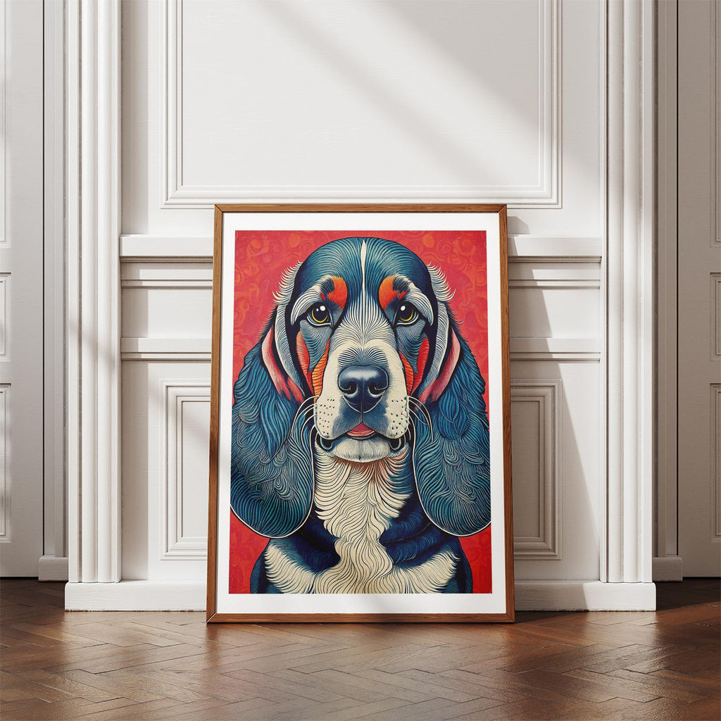 Bloodhound Hokusai Japanese Inspired Dog Series image 4